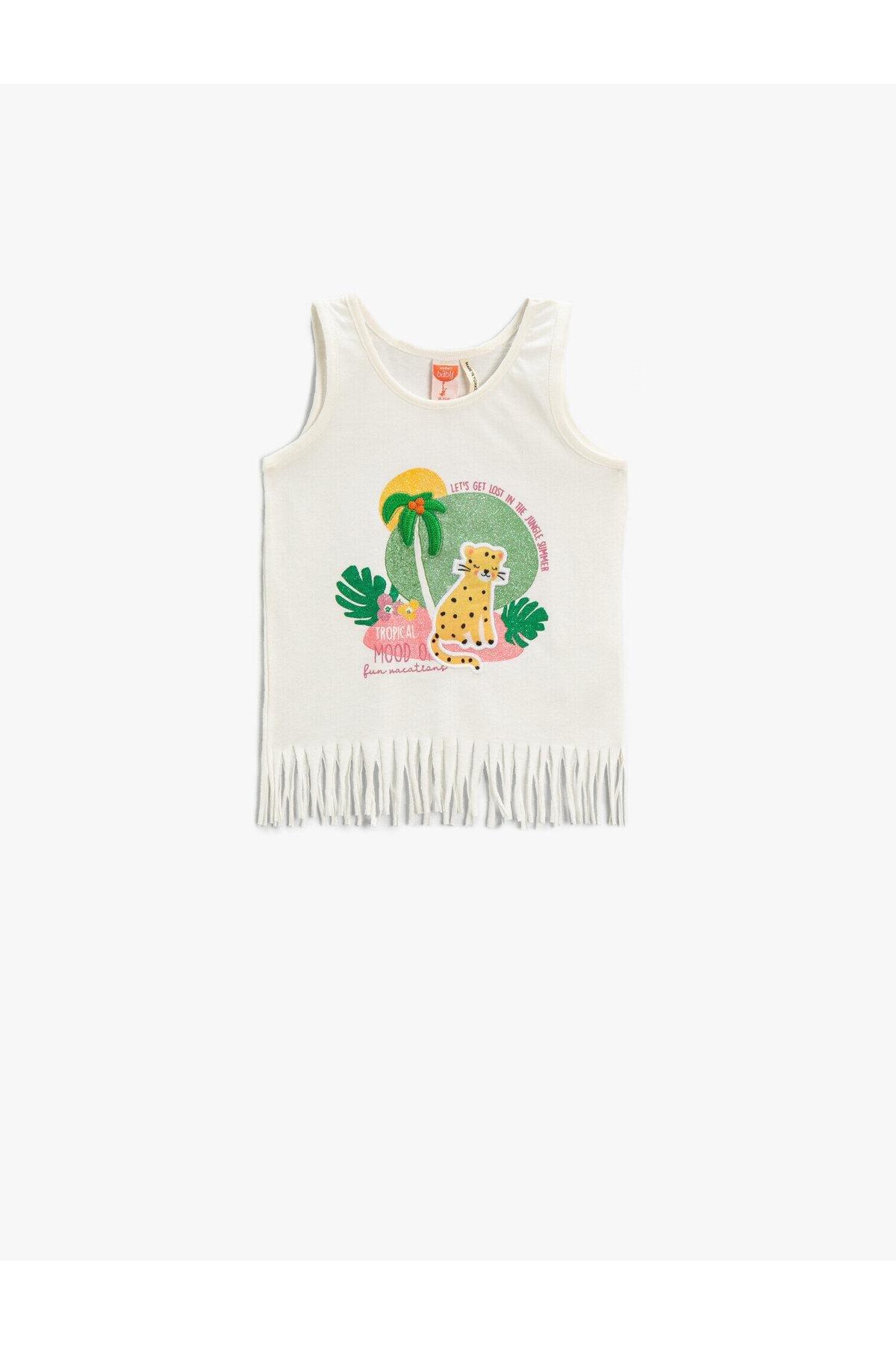 Koton - Ecru Embroidered Top, Kids Girls