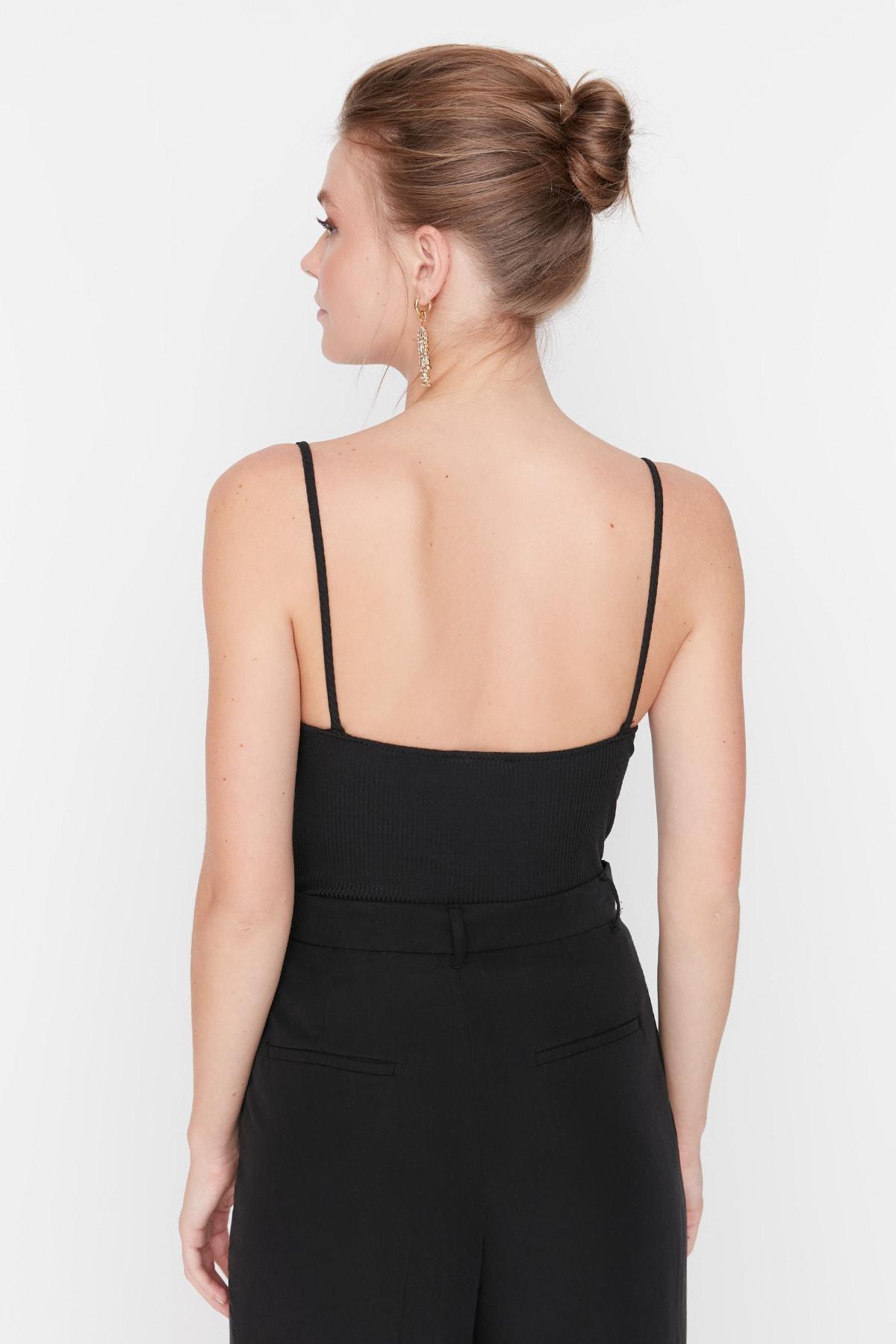 Trendyol - Black Sweetheart Bodysuit