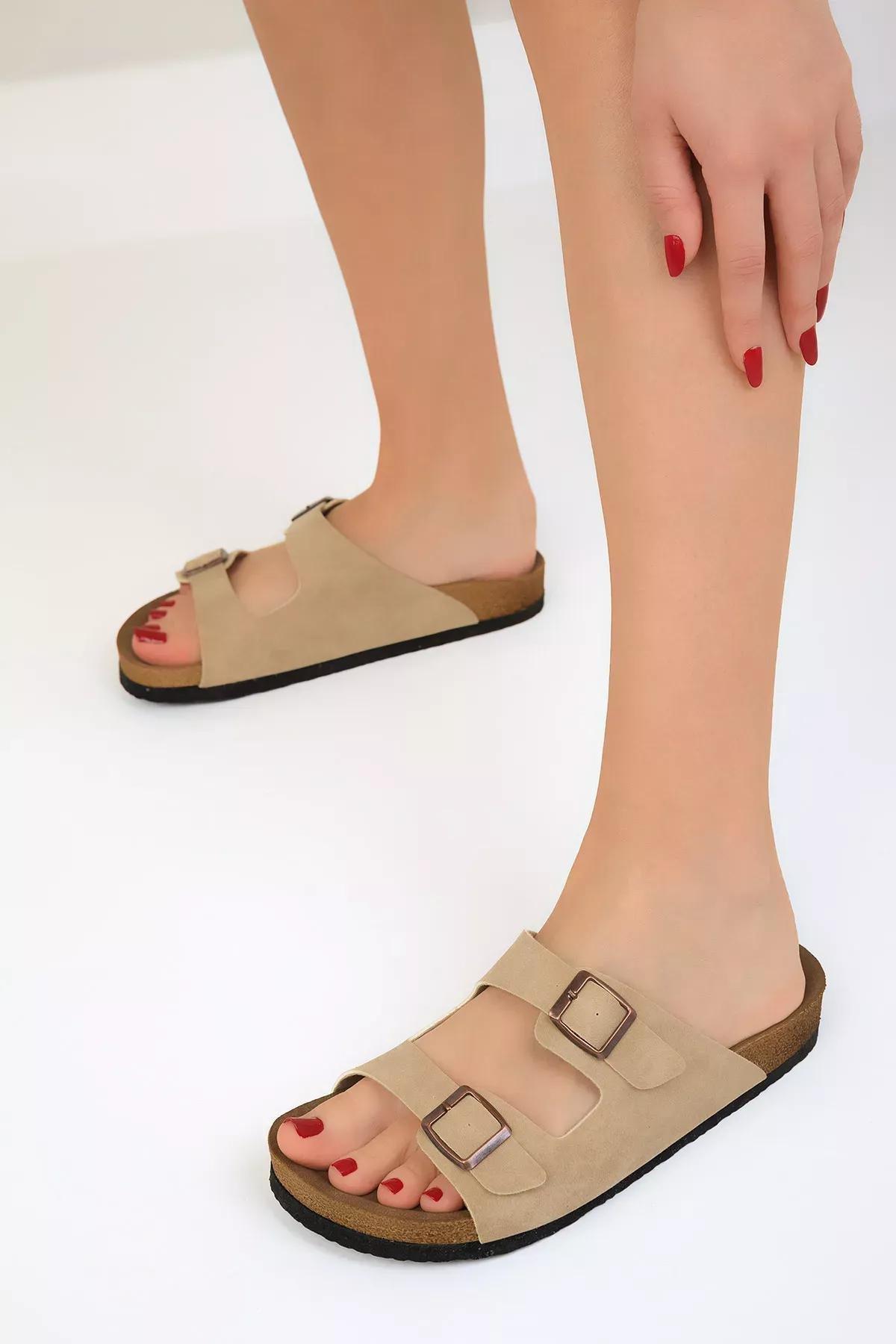 Beige Flat Mules, , large image number 5