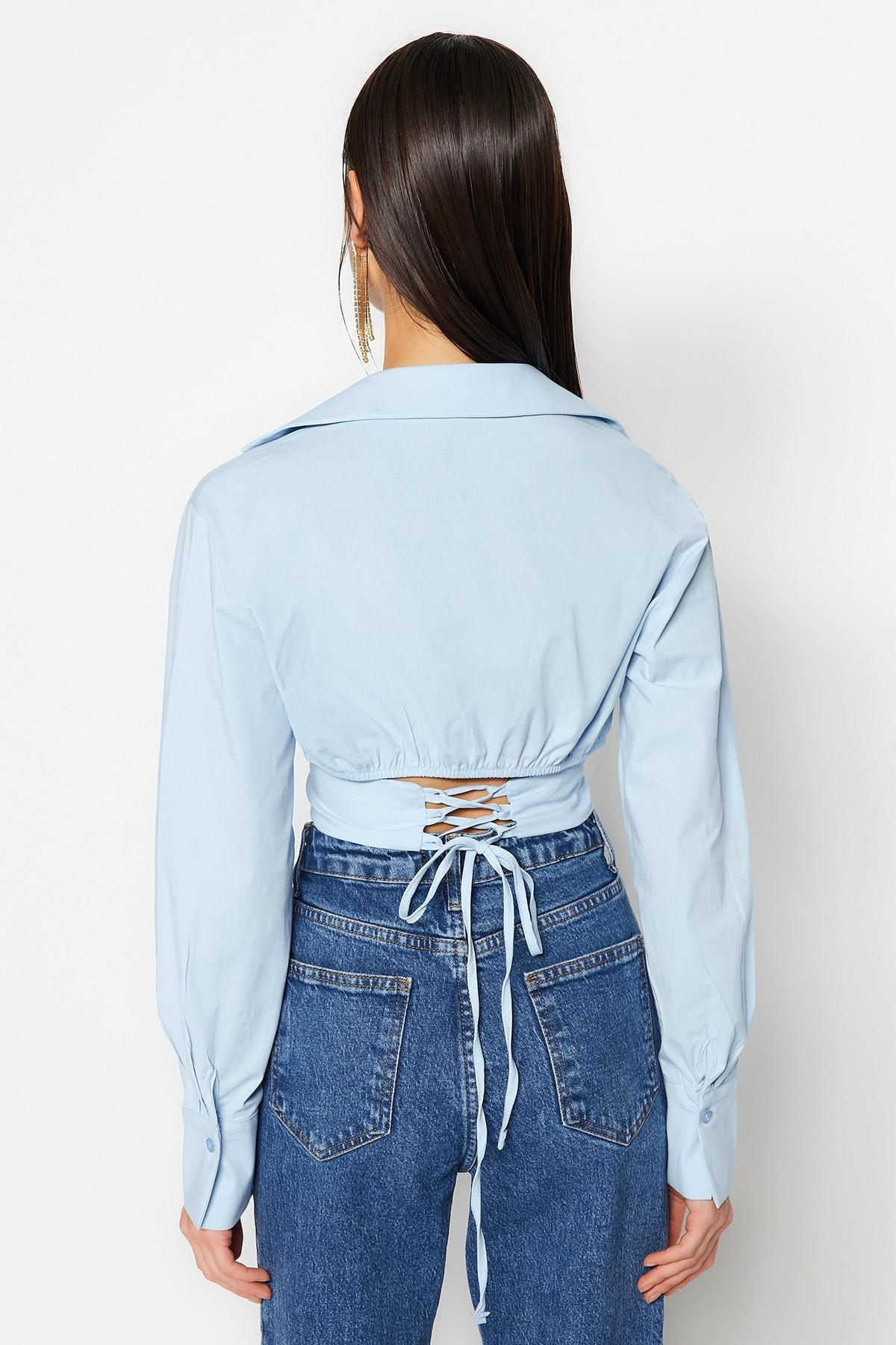Blue Fitted Shirt, , large image number 5