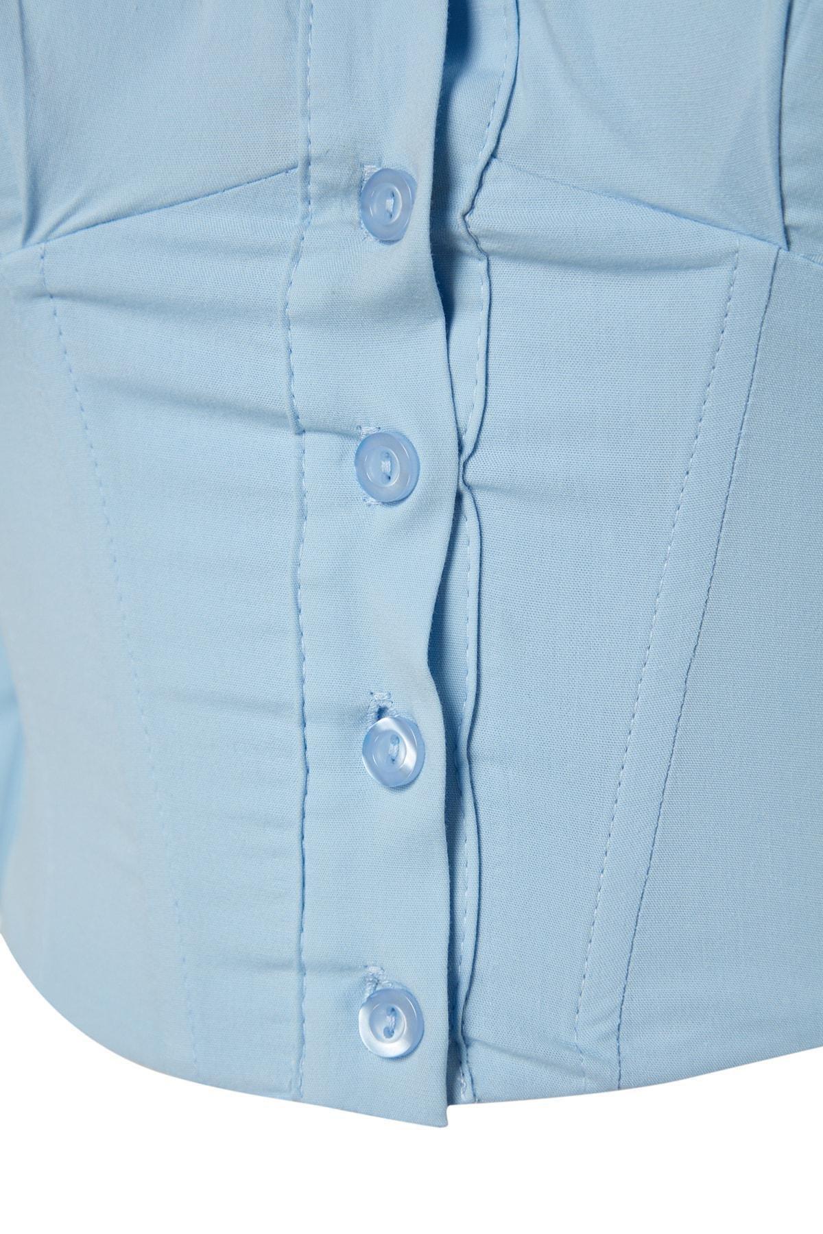 Blue Fitted Shirt, , large image number 7