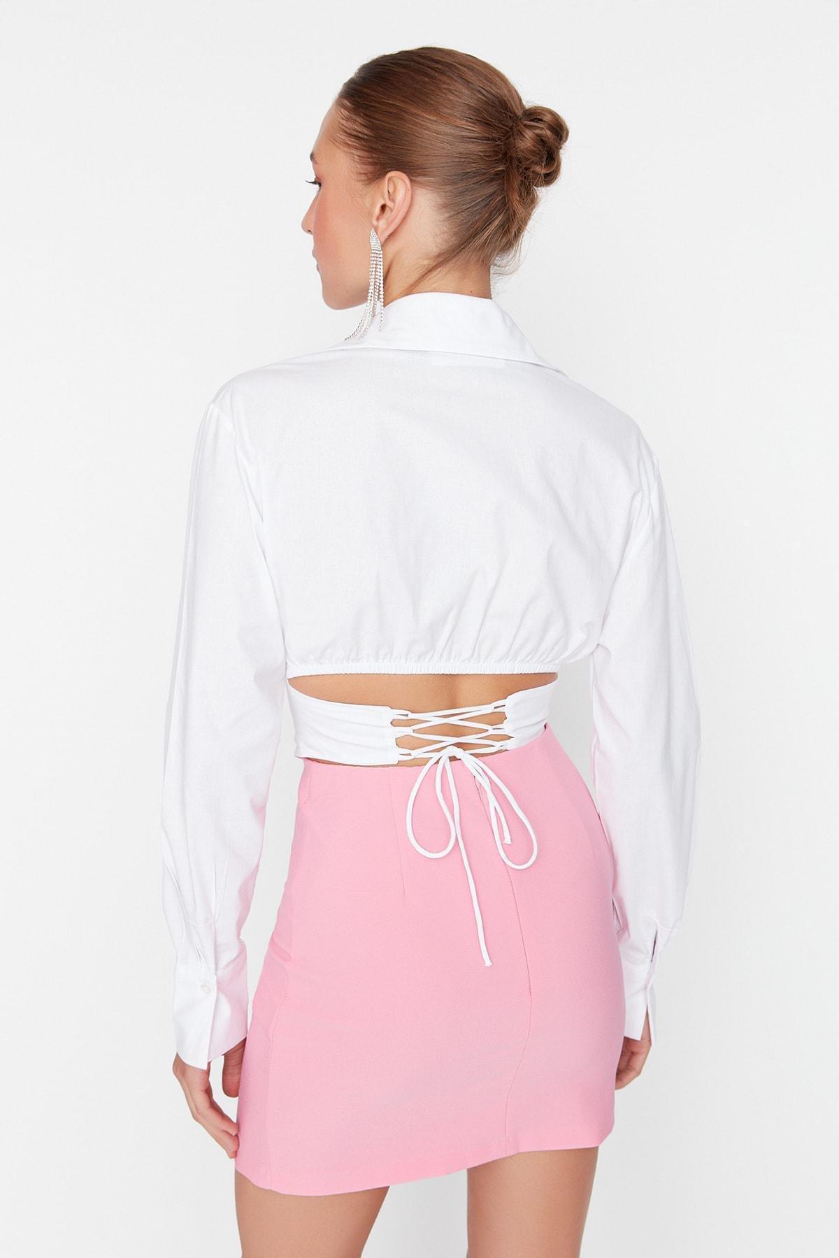 White Fitted Collar Shirt, , large image number 4