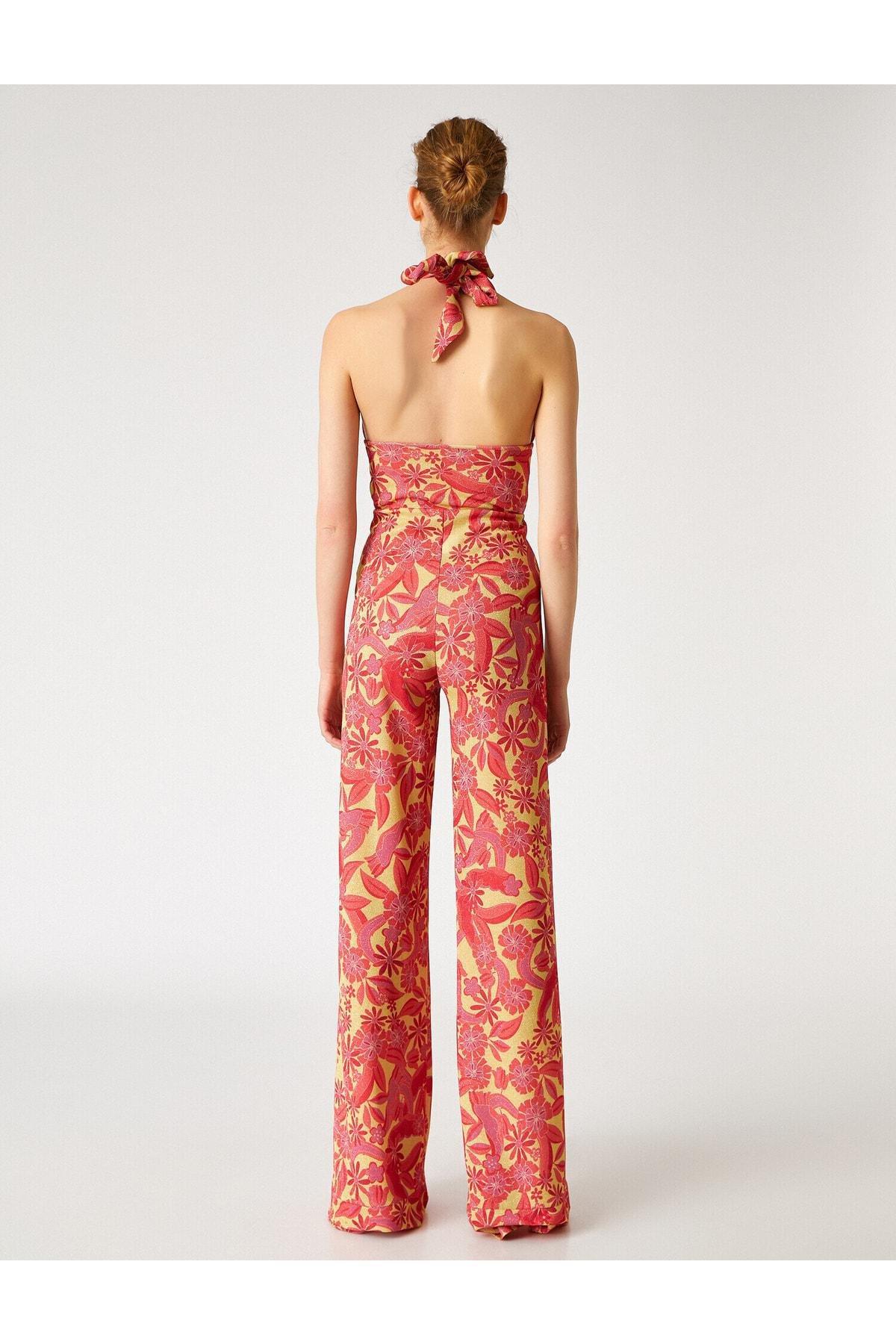 Koton - Multicolour Floral Halter Jumpsuit