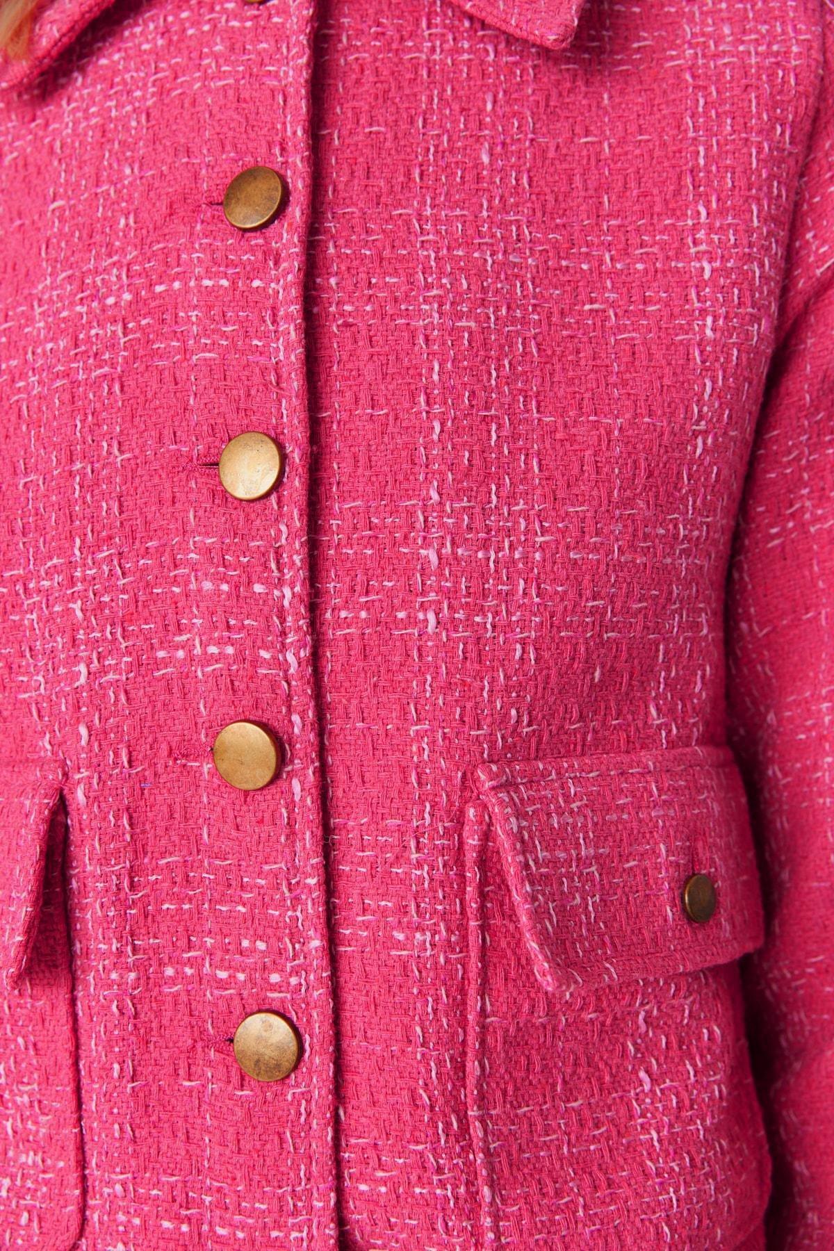 Pink Shirt Collar Jacket, , large image number 3