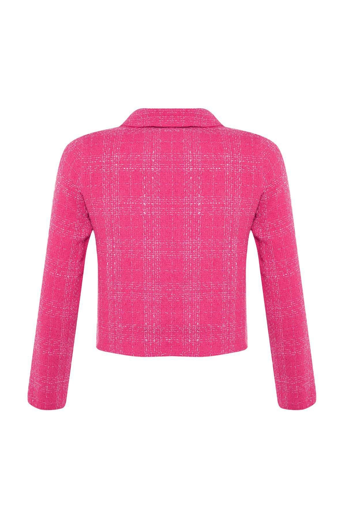 Pink Shirt Collar Jacket, , large image number 5
