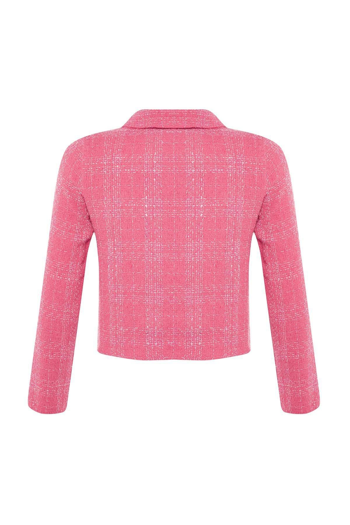 Pink Shirt Collar Jacket, , large image number 6