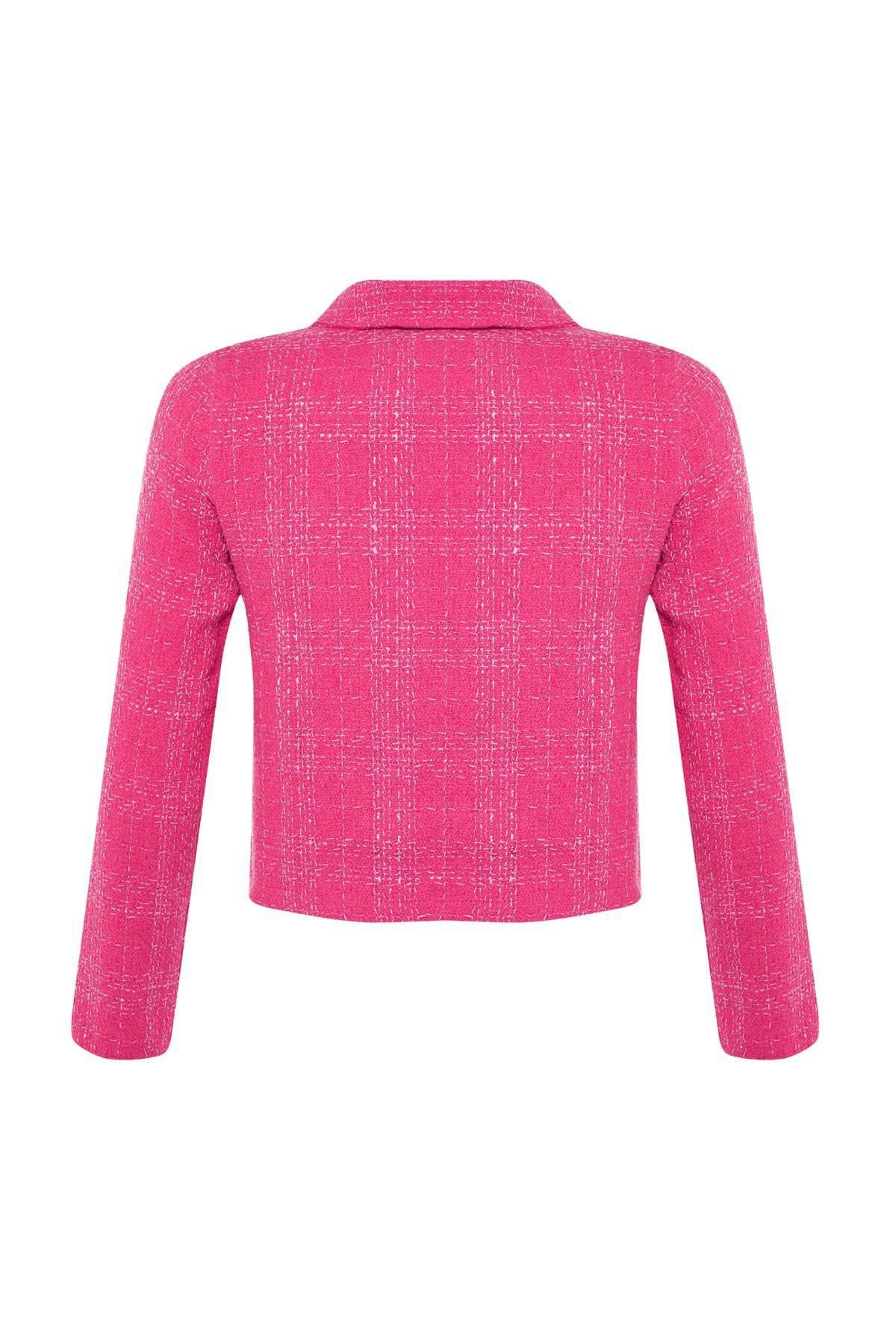 Trendyol - Pink Shirt Collar Jacket