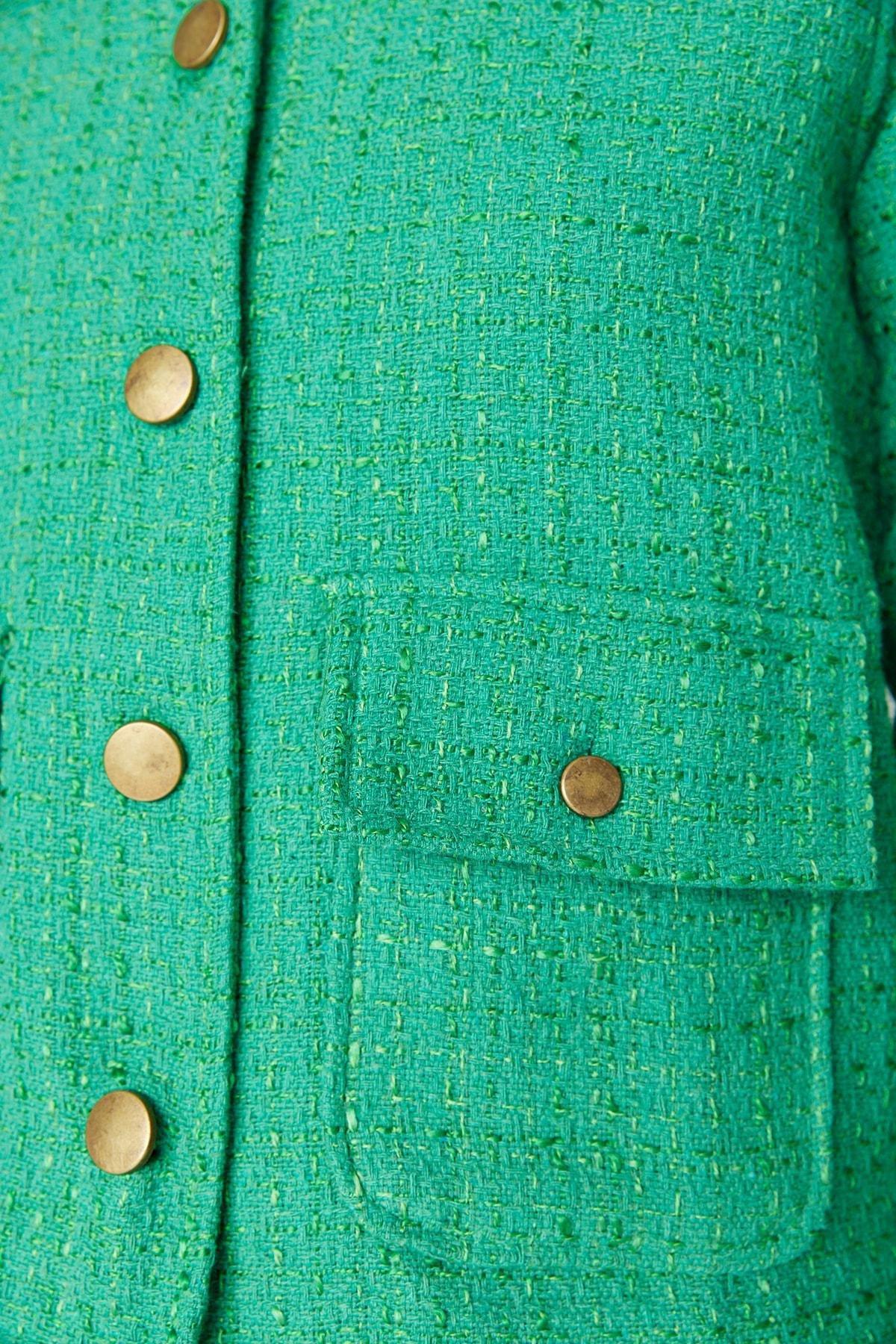 Green Shirt Collar Jacket, , large image number 3
