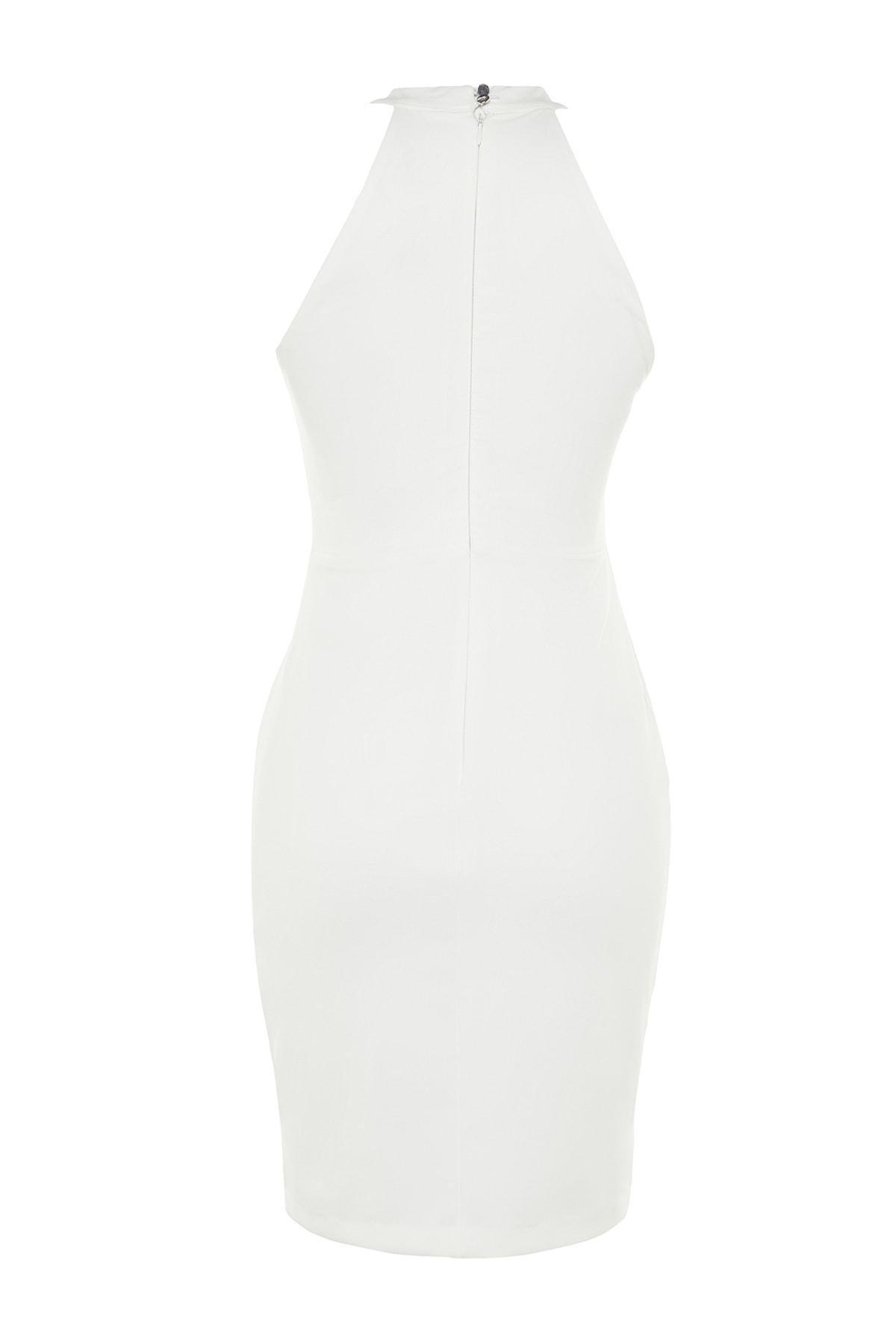 Cream Slip Bodycon Dress, , large image number 7