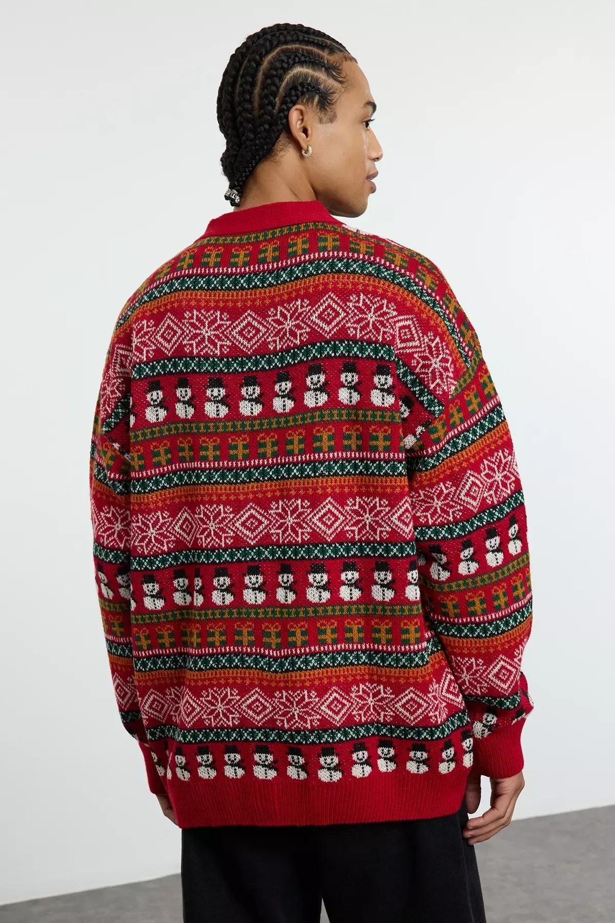 Multicolour V-Neck Cardigan, , large image number 7