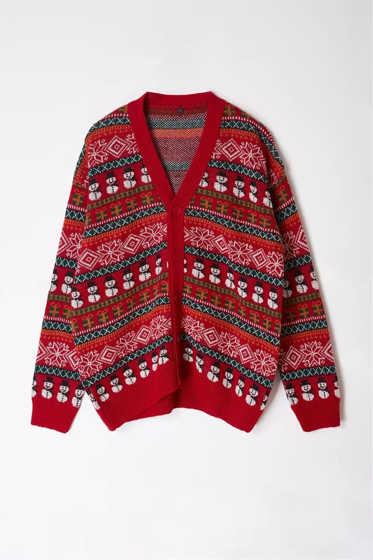 Multicolour V-Neck Cardigan, , large image number 13