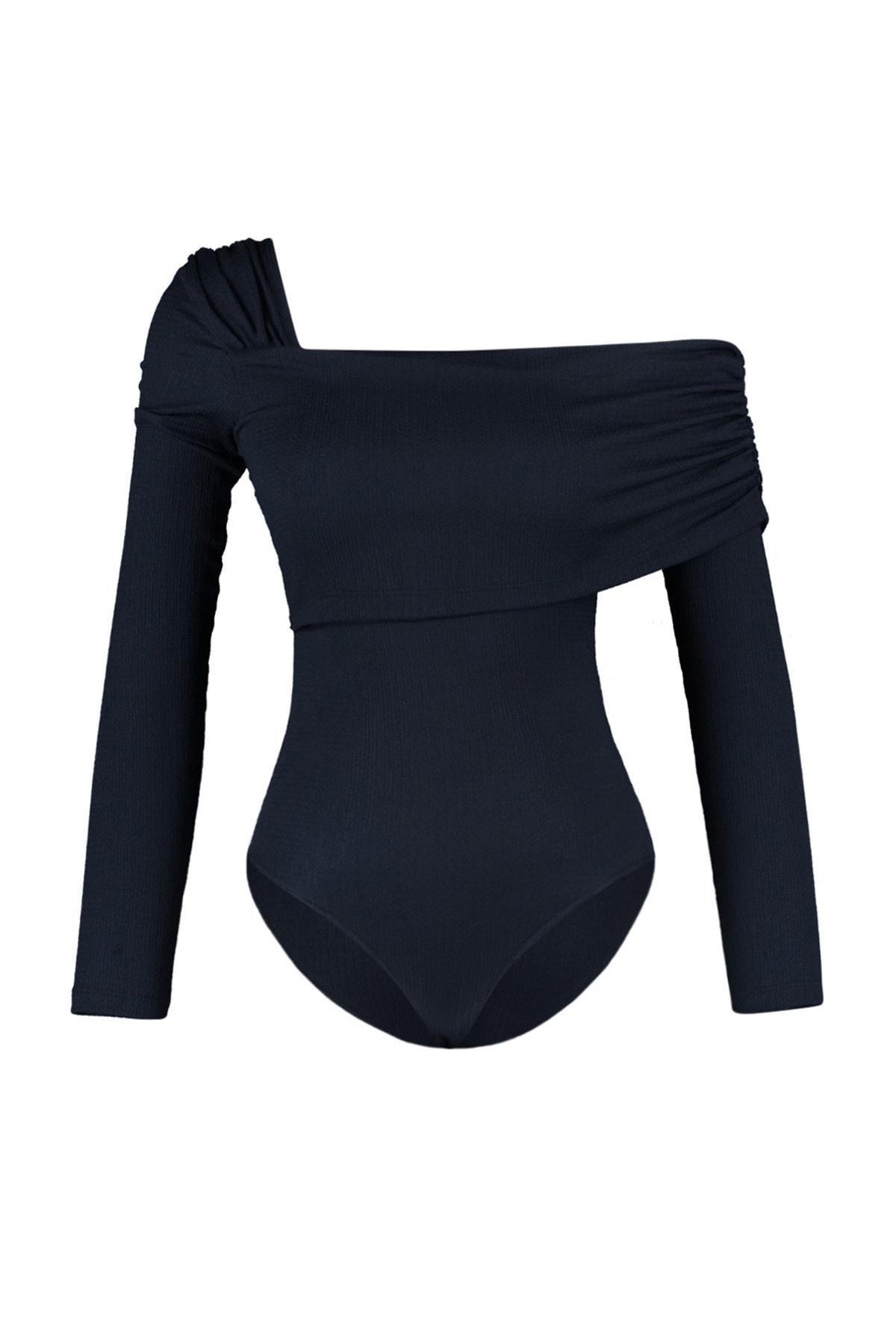 Black Carmen Collar Bodysuit, , large image number 5