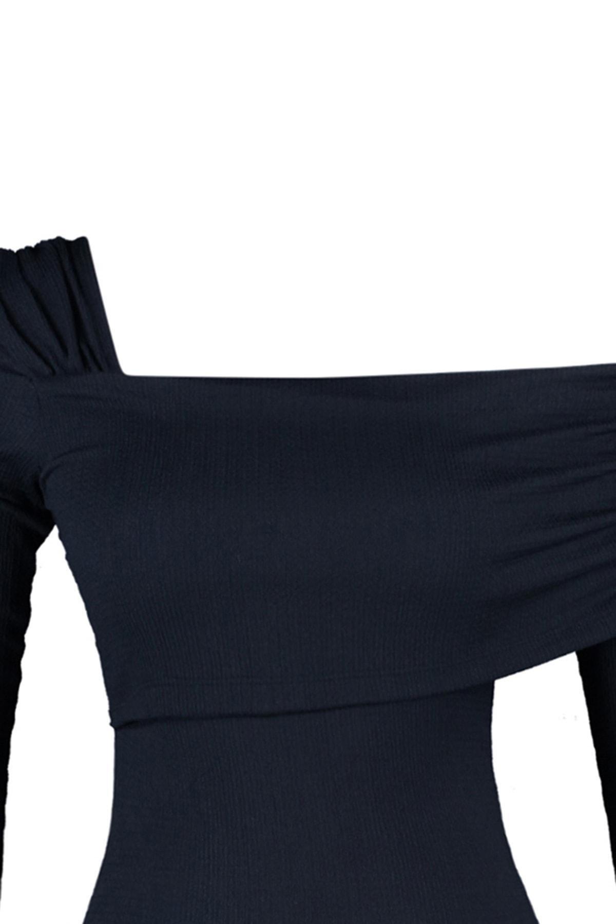 Black Carmen Collar Bodysuit, , large image number 6