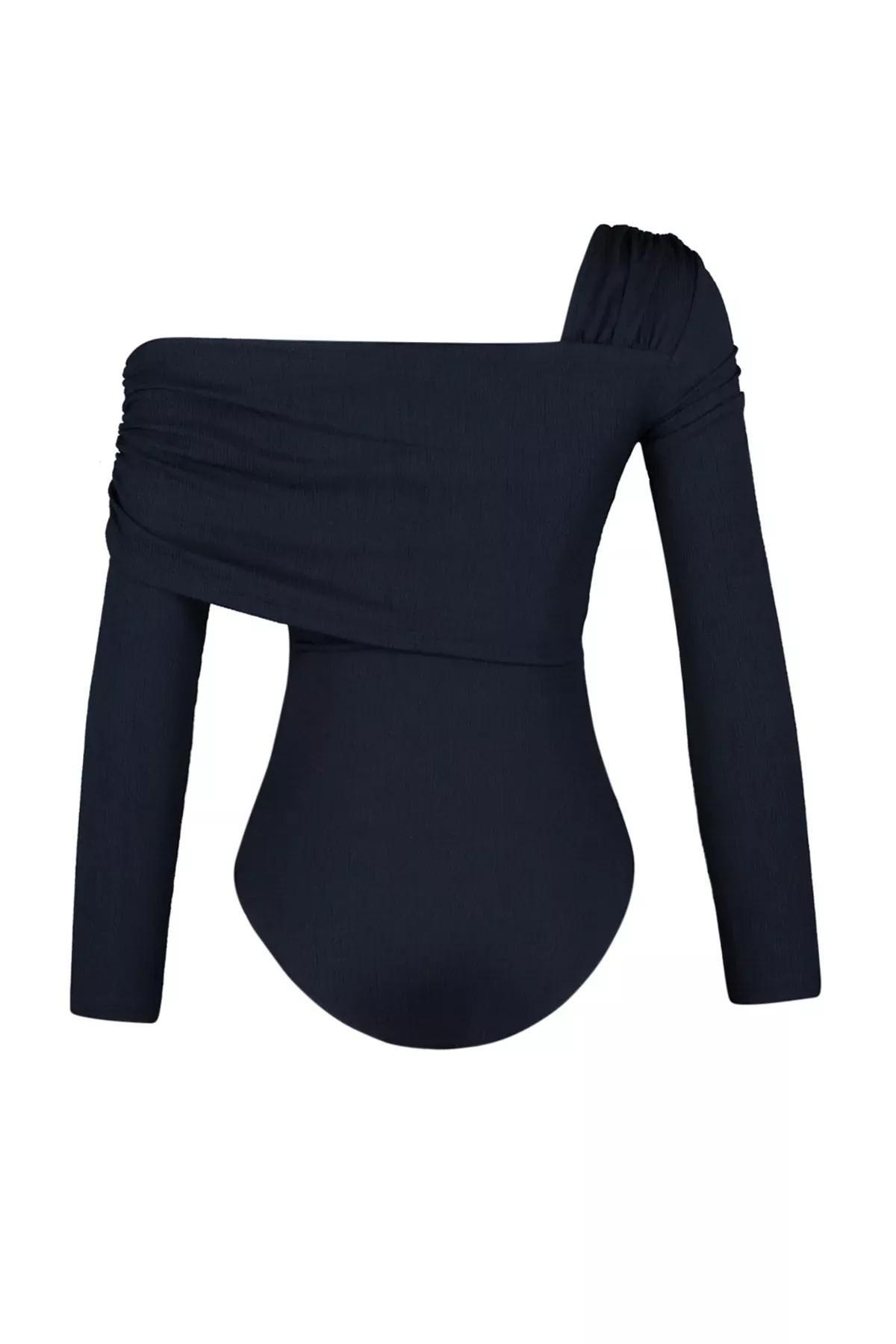 Black Carmen Collar Bodysuit, , large image number 6
