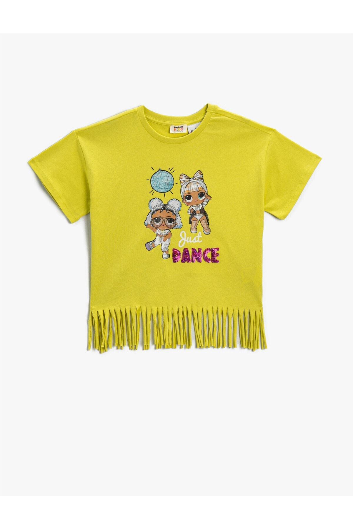 Koton - Yellow Crop T-Shirt, Kids Girls