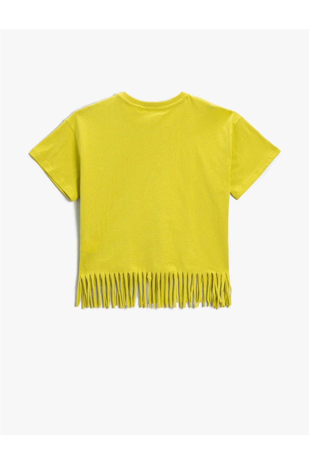 Koton - Yellow Crop T-Shirt, Kids Girls