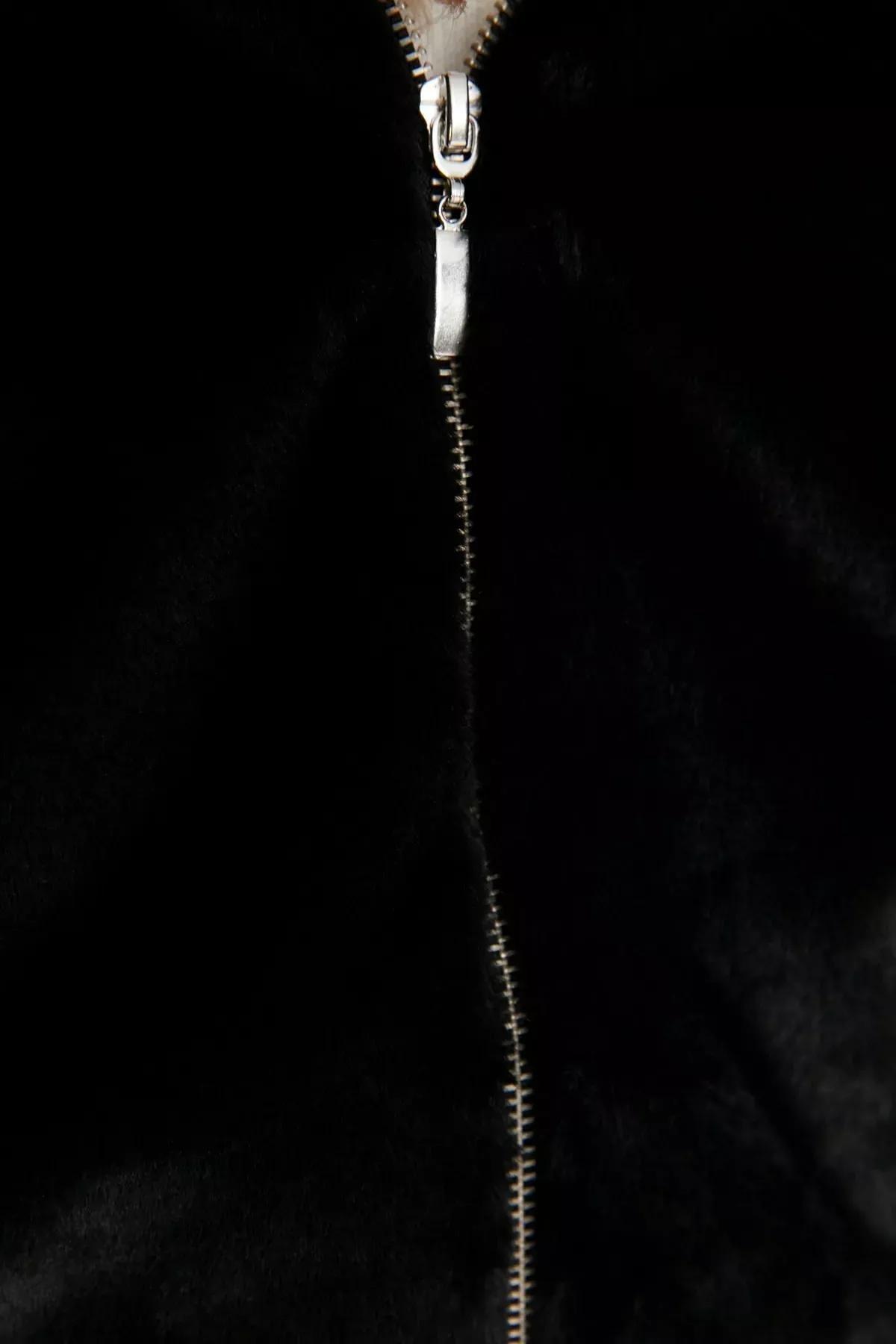 Black Puffer Oversize Jacket, Black, large image number 3