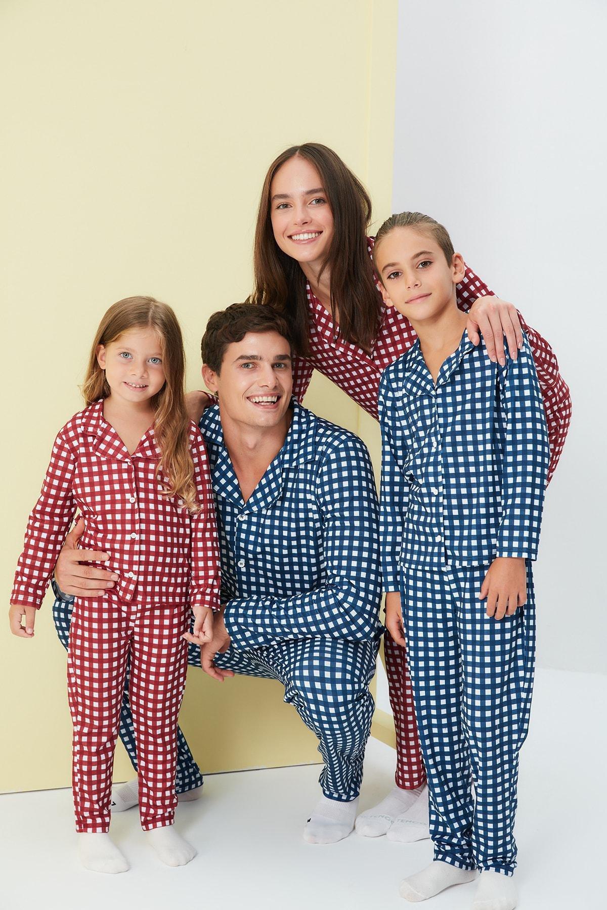 Blue Plaid Pajama Set, , large image number 0