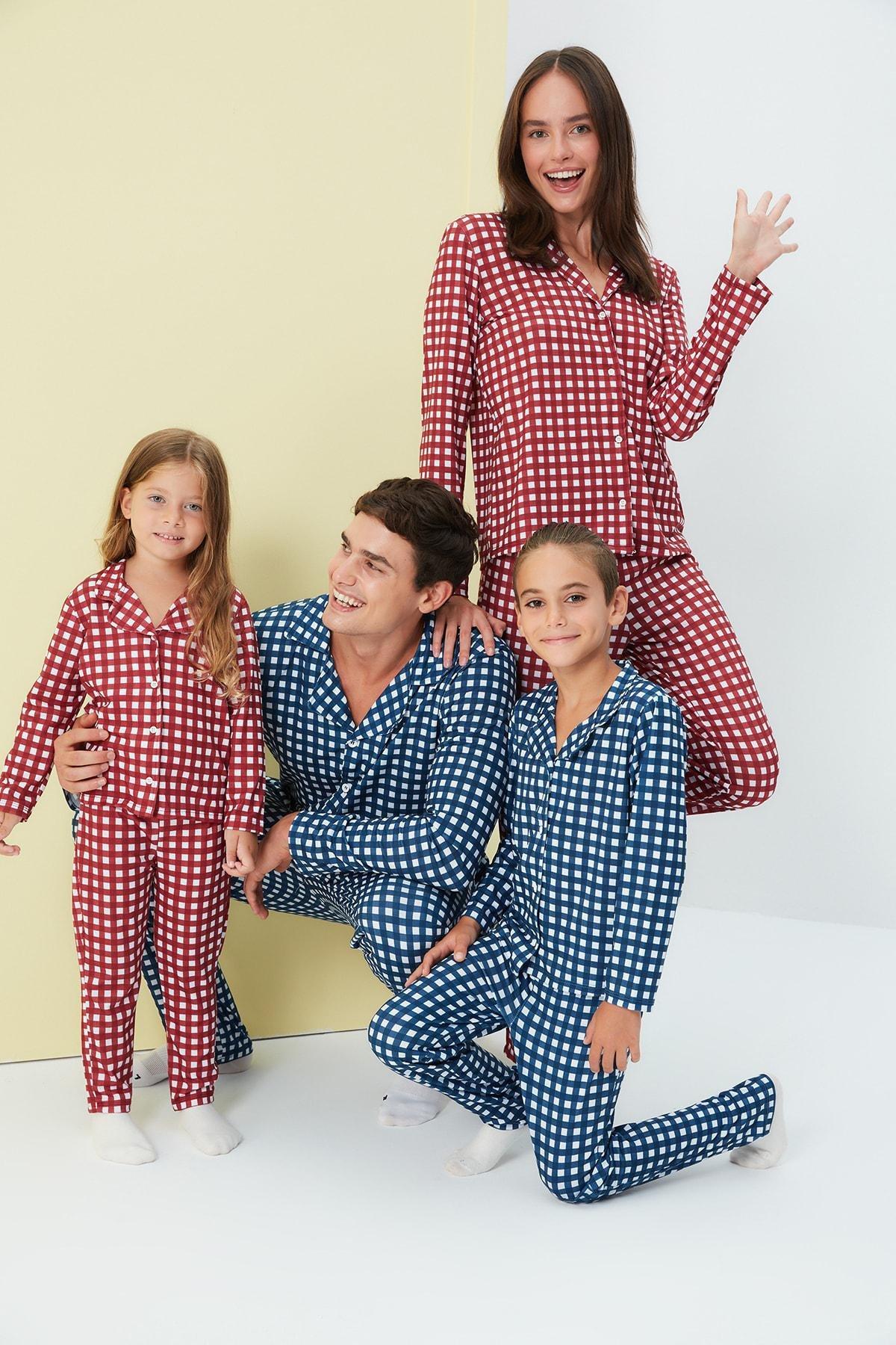 Blue Plaid Pajama Set, , large image number 1
