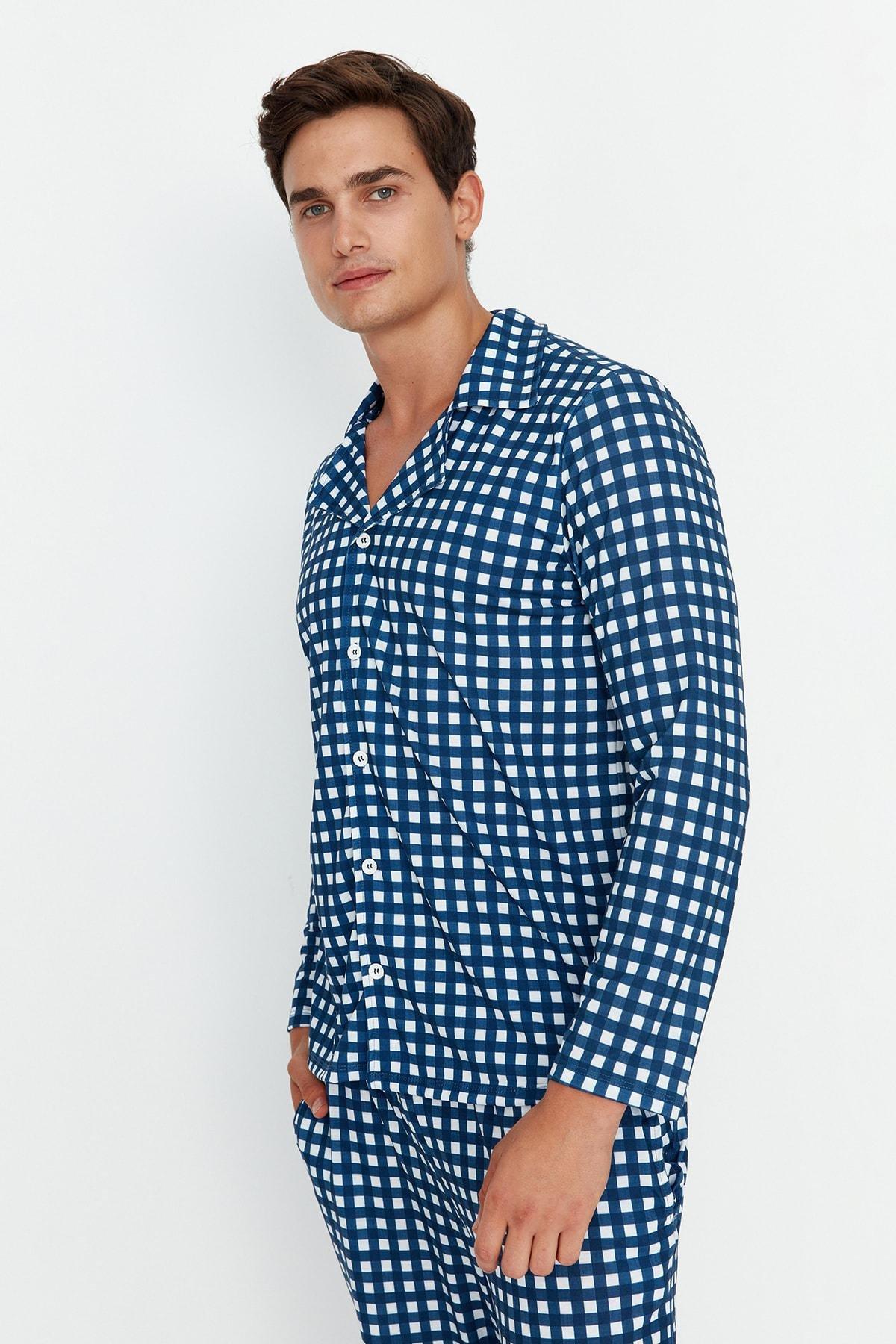 Blue Plaid Pajama Set, , large image number 3