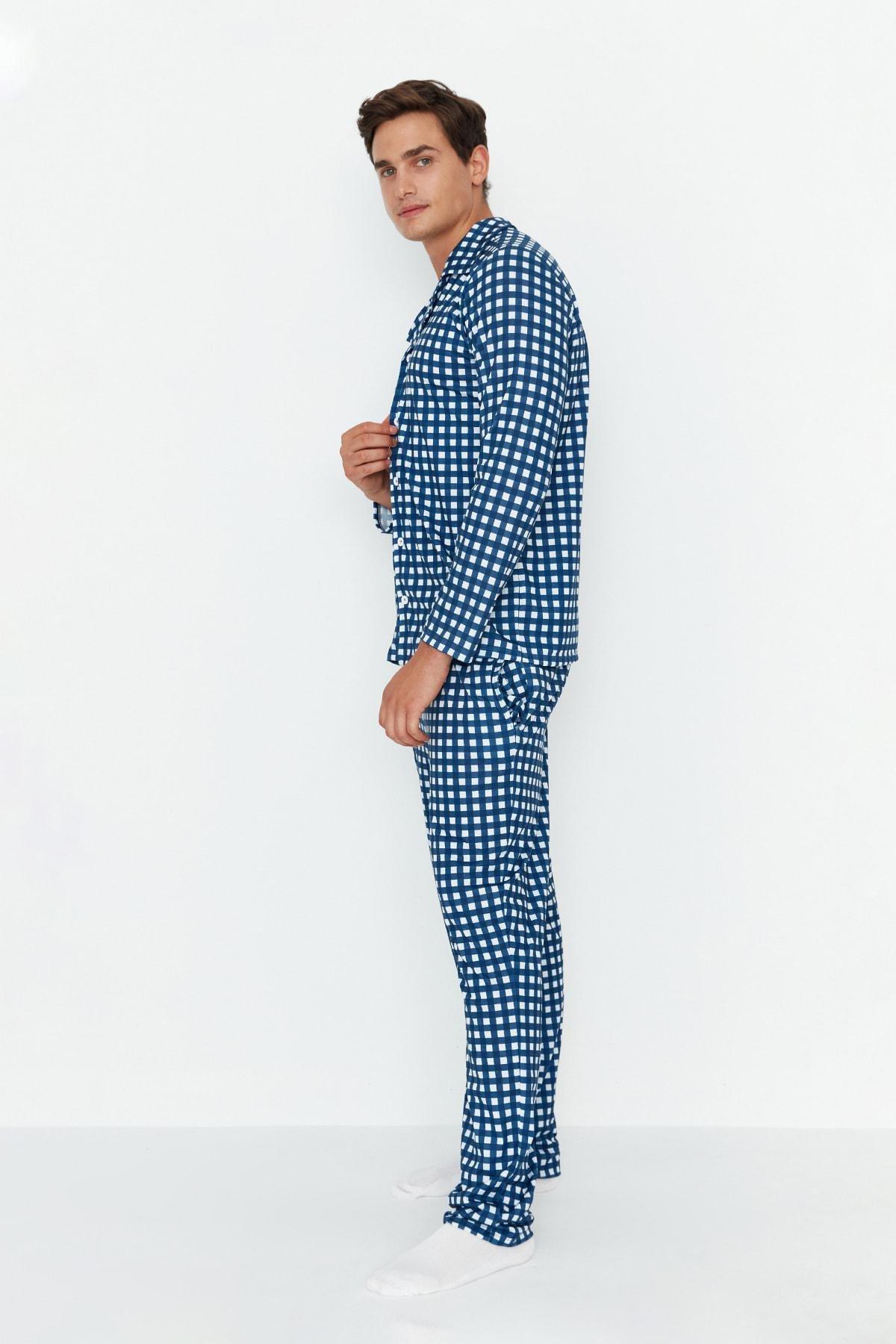 Blue Plaid Pajama Set, , large image number 4