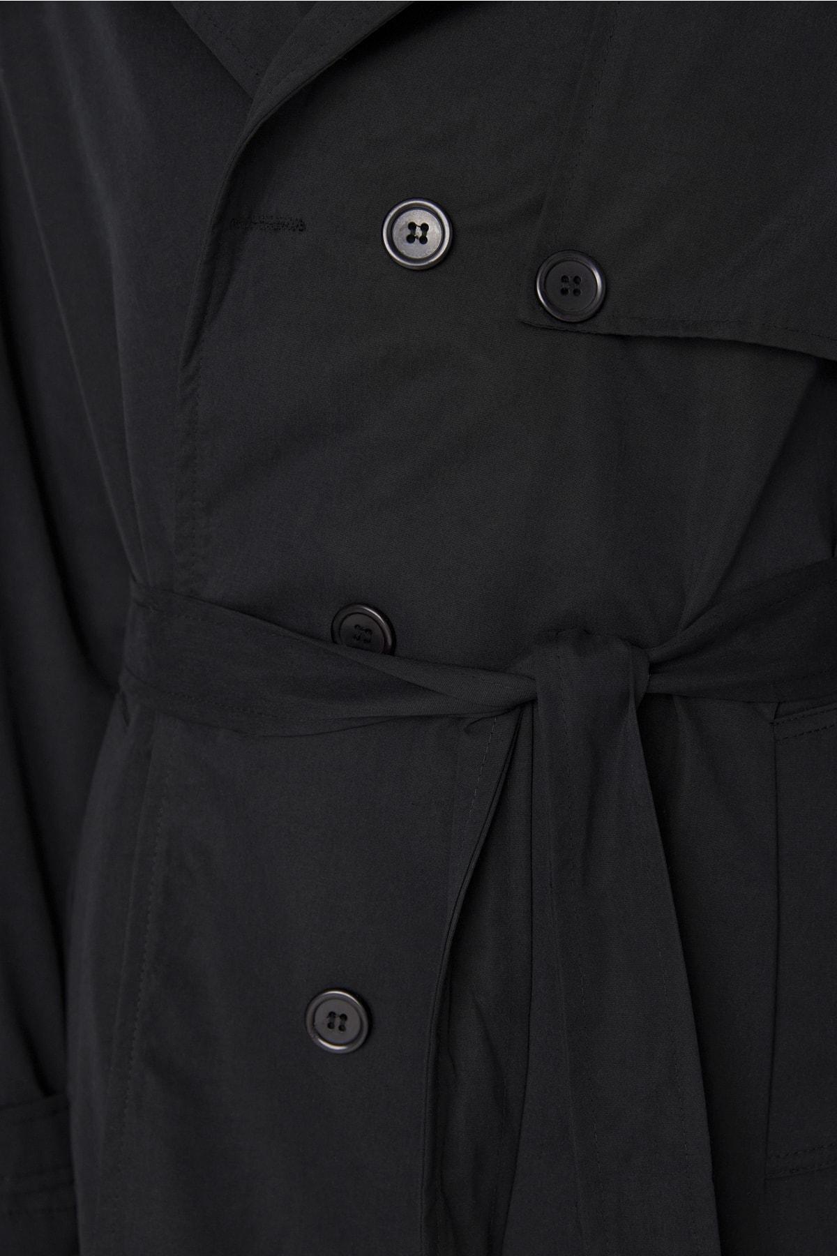 Black Oversize Trench Coat, , large image number 3