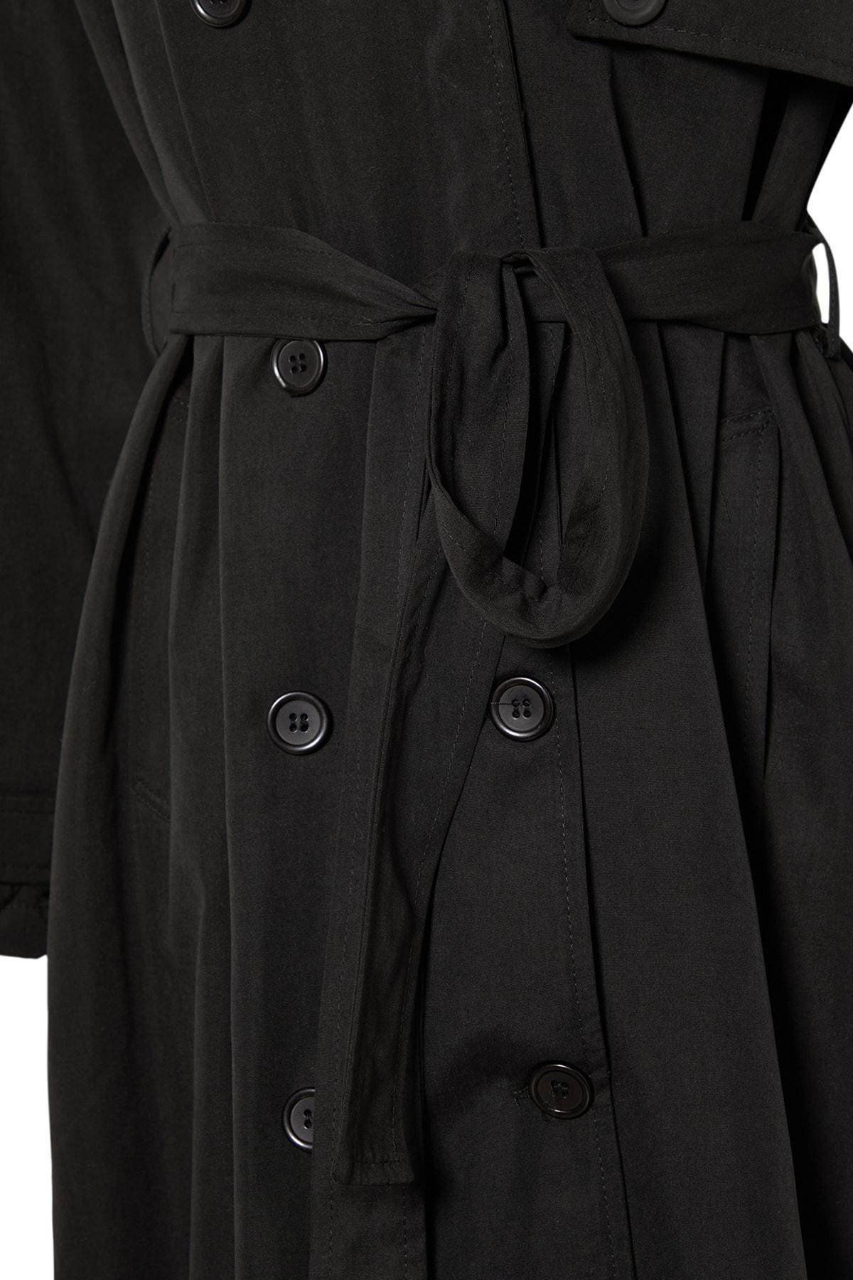 Black Oversize Trench Coat, , large image number 6