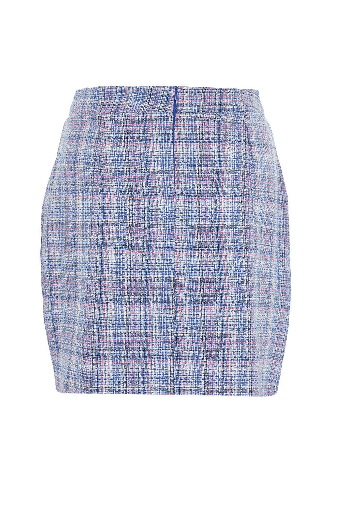 Trendyol - Blue Mini Plus Size Skirt