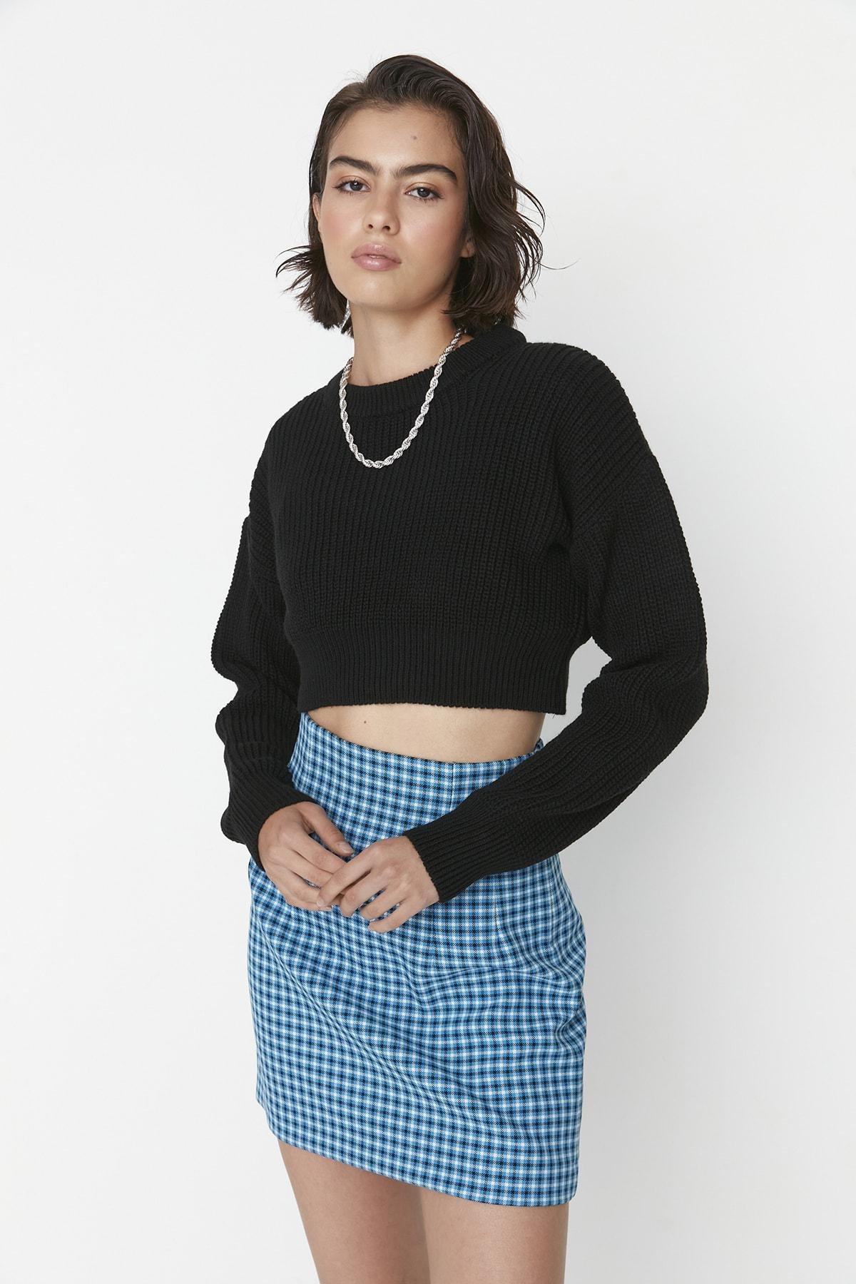 Black Crew Neck Sweater, , large image number 1