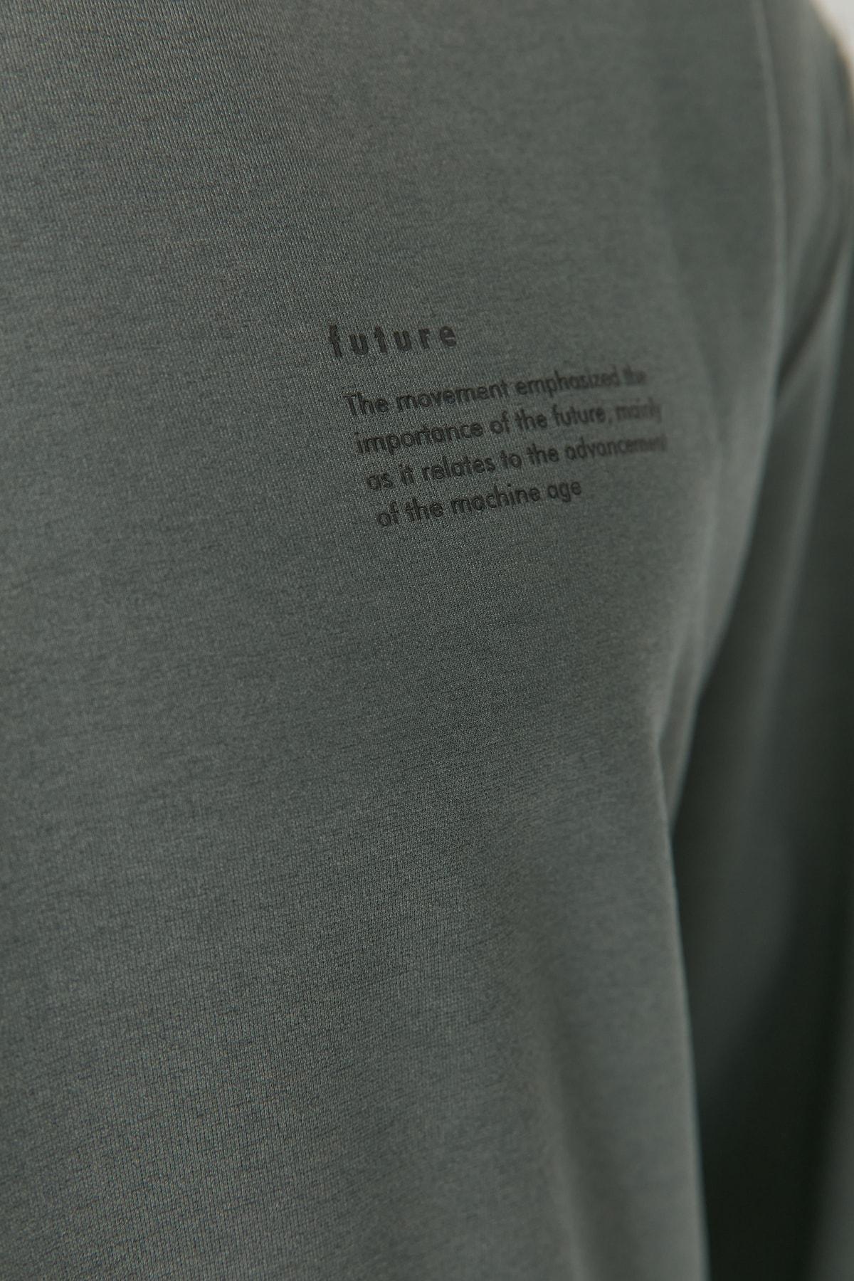 Green Relaxed Crew Neck Sweatshirt, , large image number 2