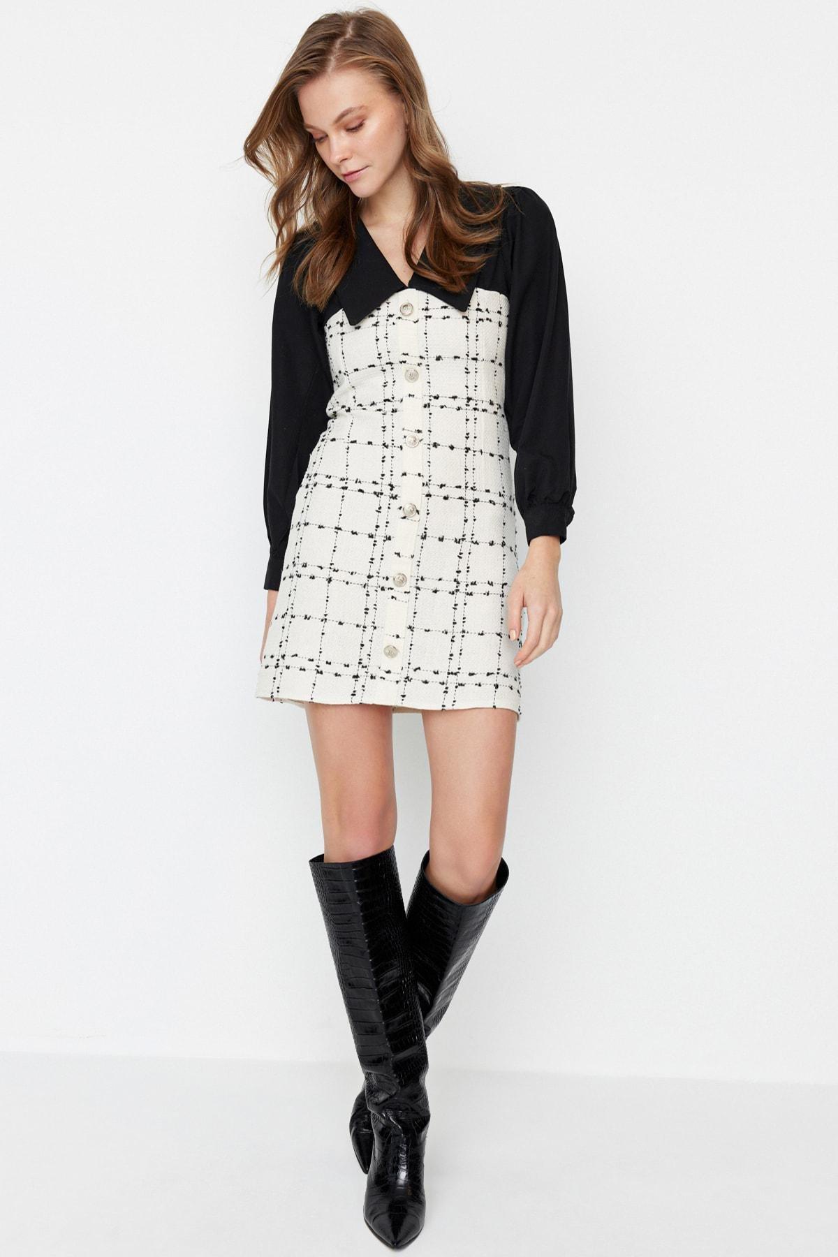 Ecru A-Line Dress, , large image number 1