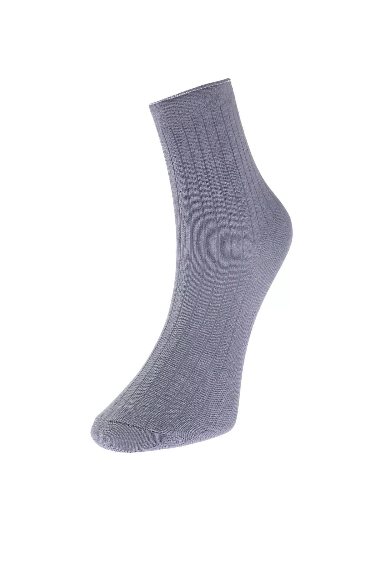 Gray Socks , Set Of 3, Gray, large image number 2