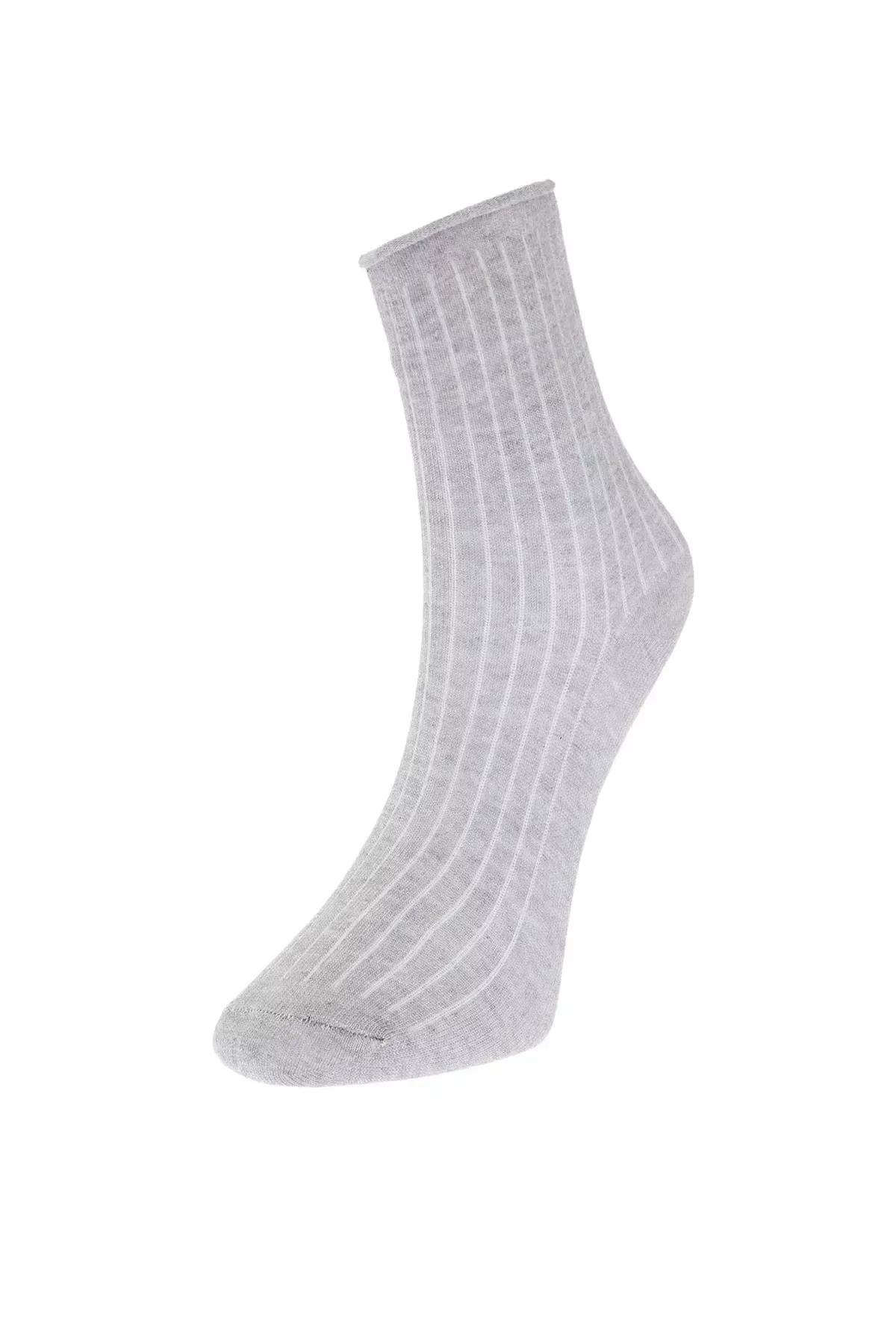 Gray Socks , Set Of 3, Gray, large image number 3