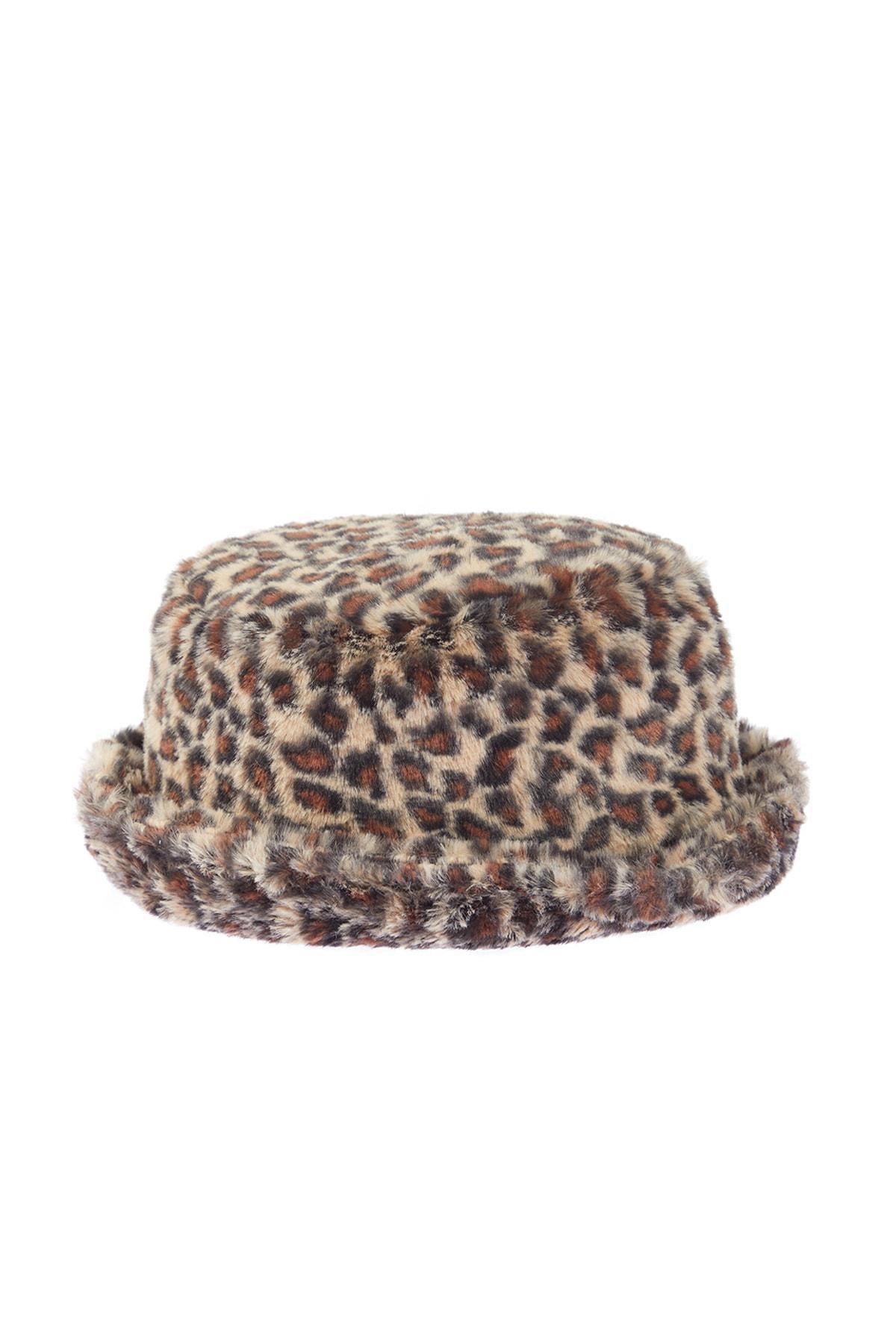 Brown Animal Print Casual Hat, Brown, large image number 2