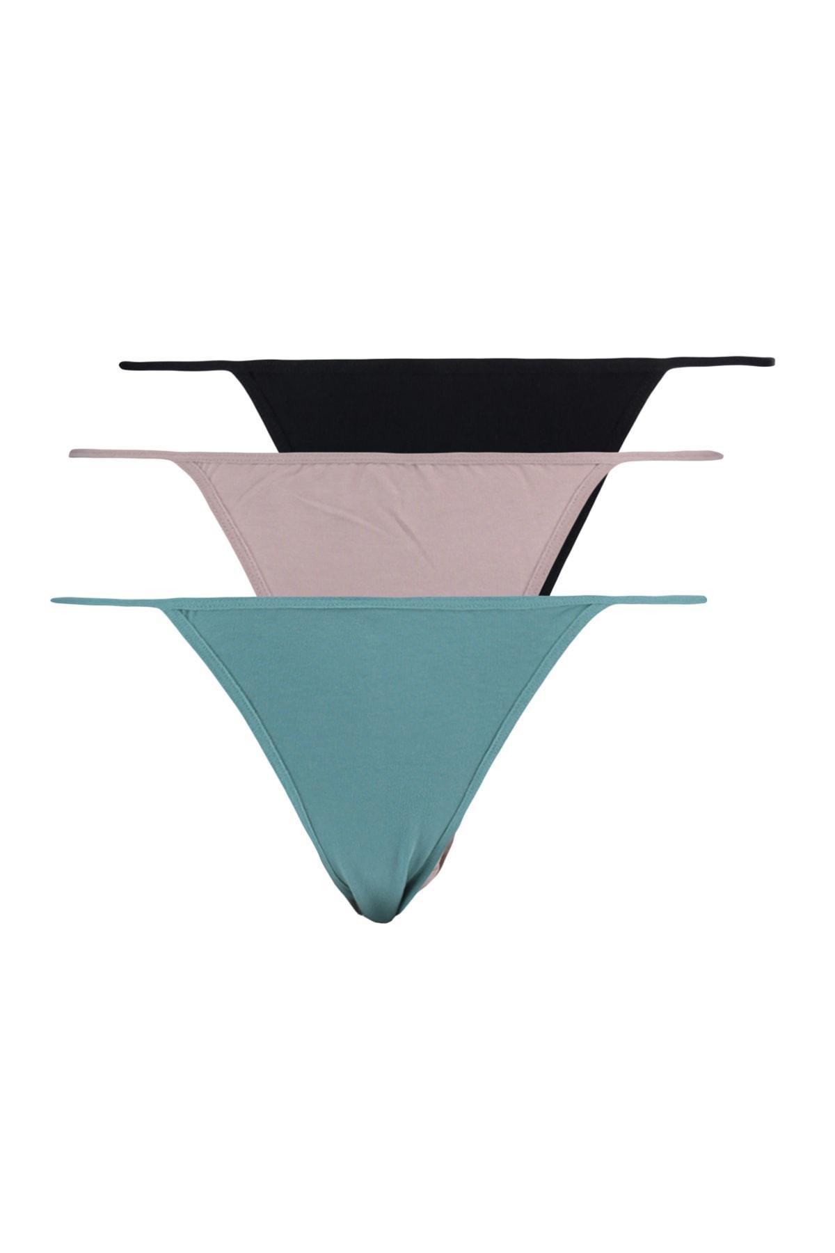 Black Cotton Plus Size Briefs, , large image number 2