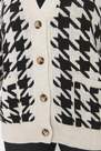 Trendyol - Black Houndstooth Pattern Plus Size Cardigan