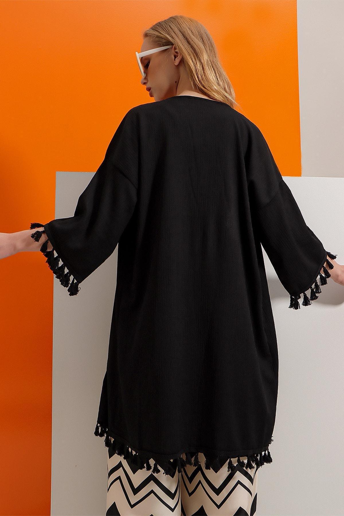 Black Caftan Trendyol, Black, large image number 3