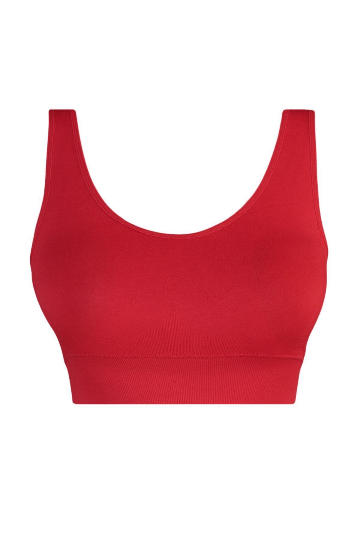 Red Crop Sports Bra, , large image number 5
