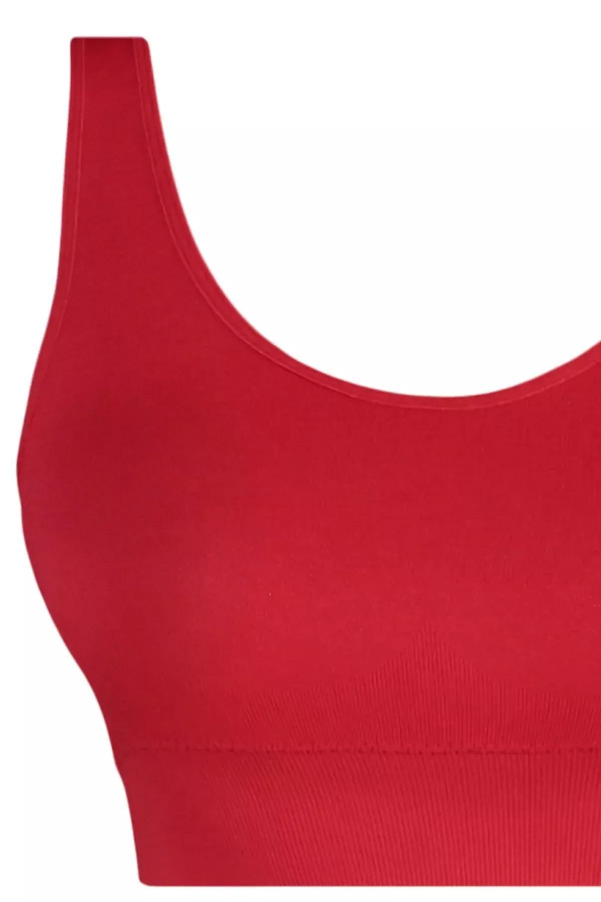 Red Crop Sports Bra, , large image number 5