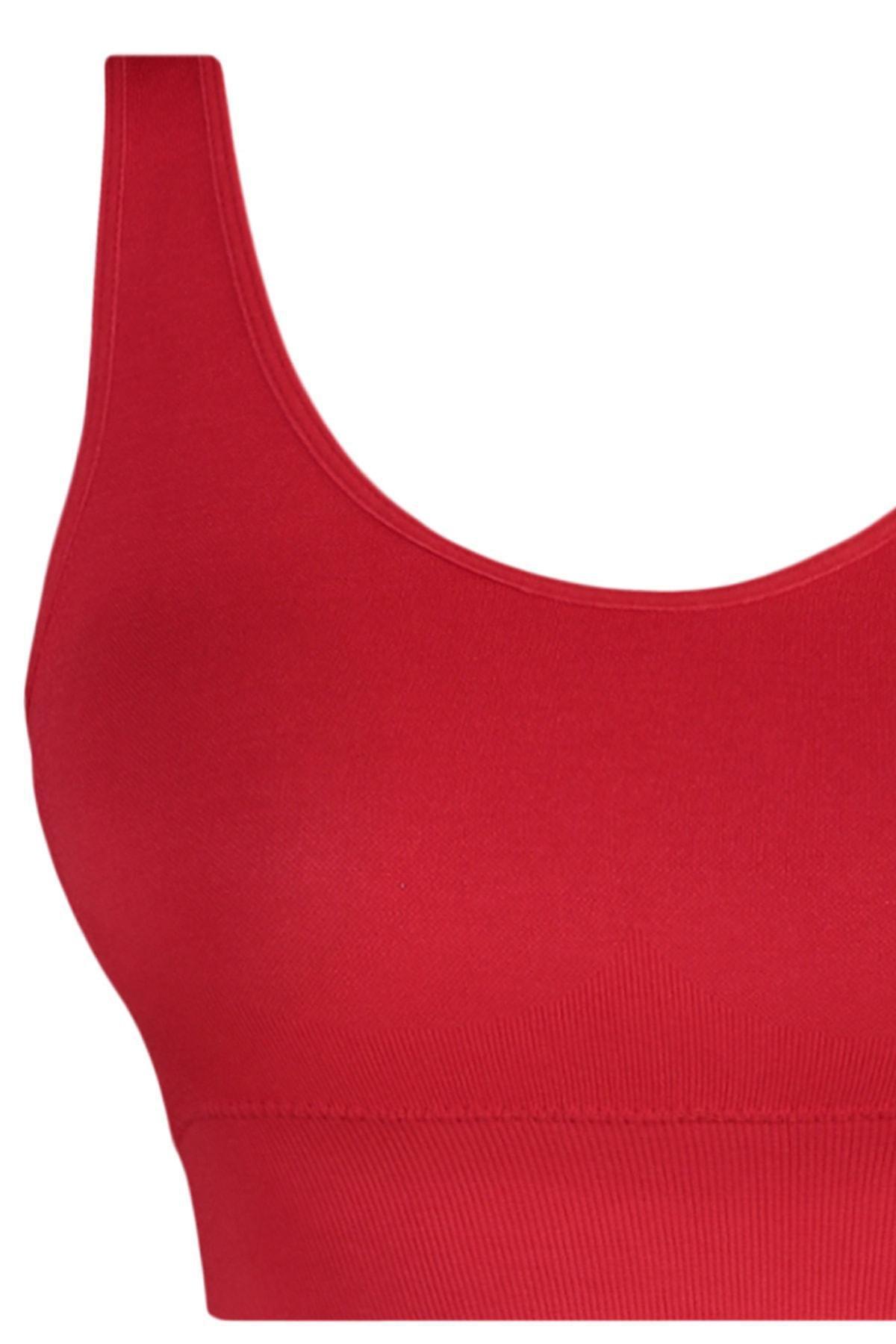 Red Crop Sports Bra, , large image number 6