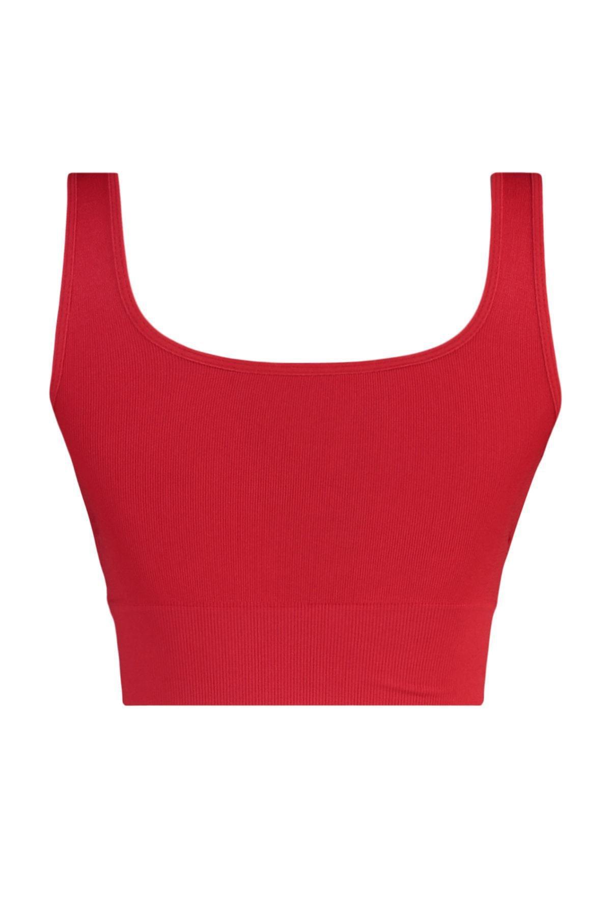 Red Crop Sports Bra, , large image number 7