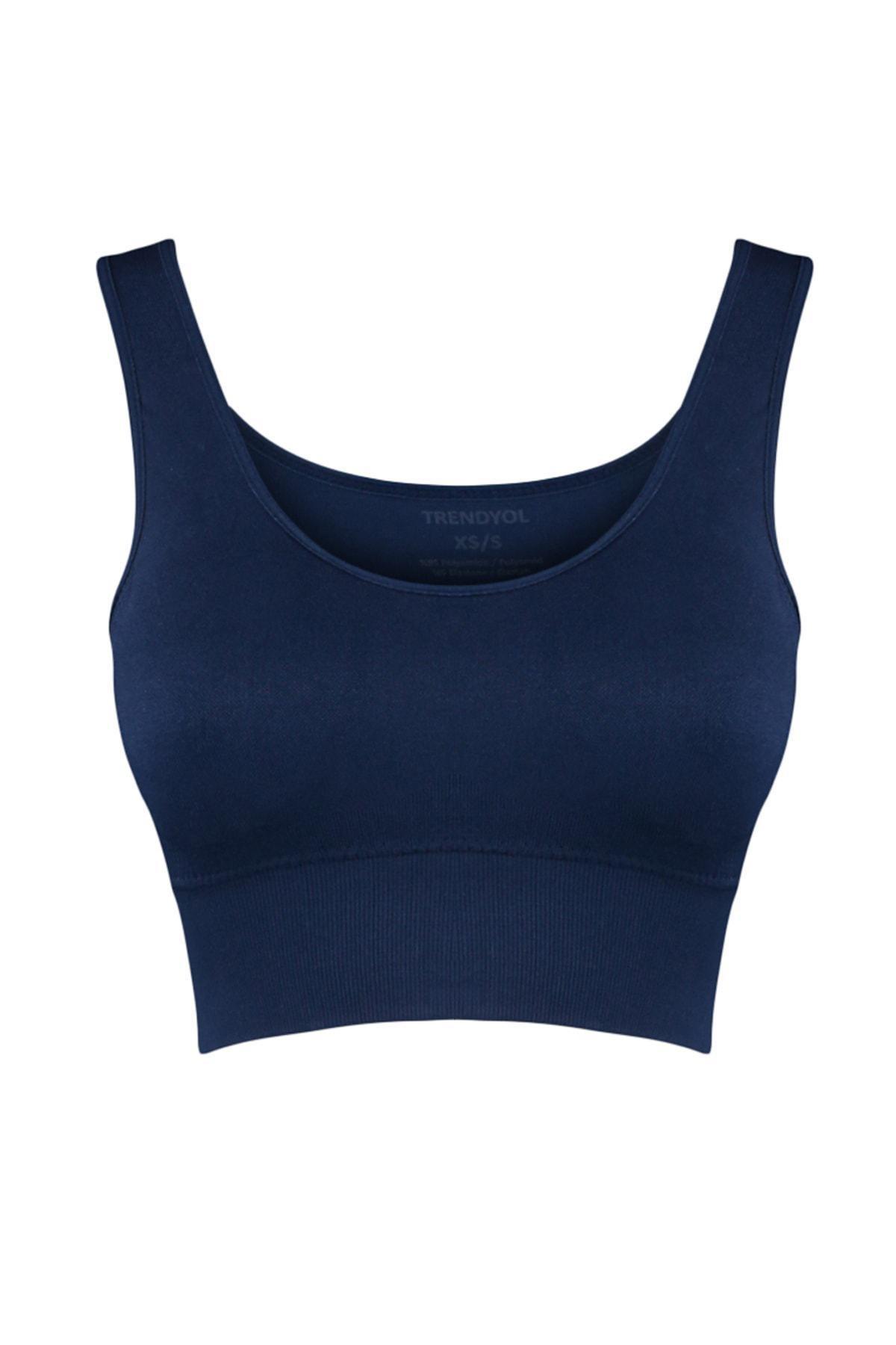 Trendyol - Blue Plain Sports Bra