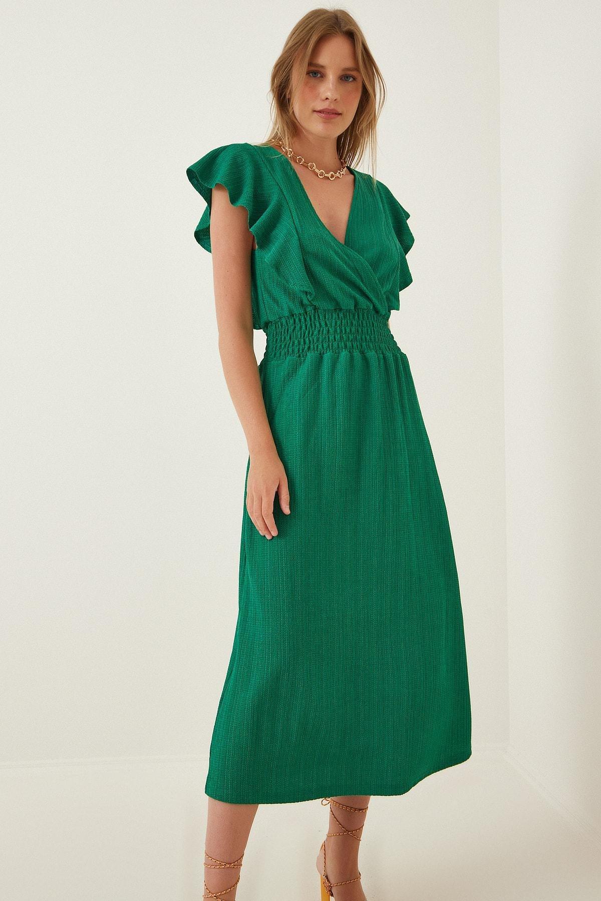 Green Cache-Coeur A-Line Dress, , large image number 0