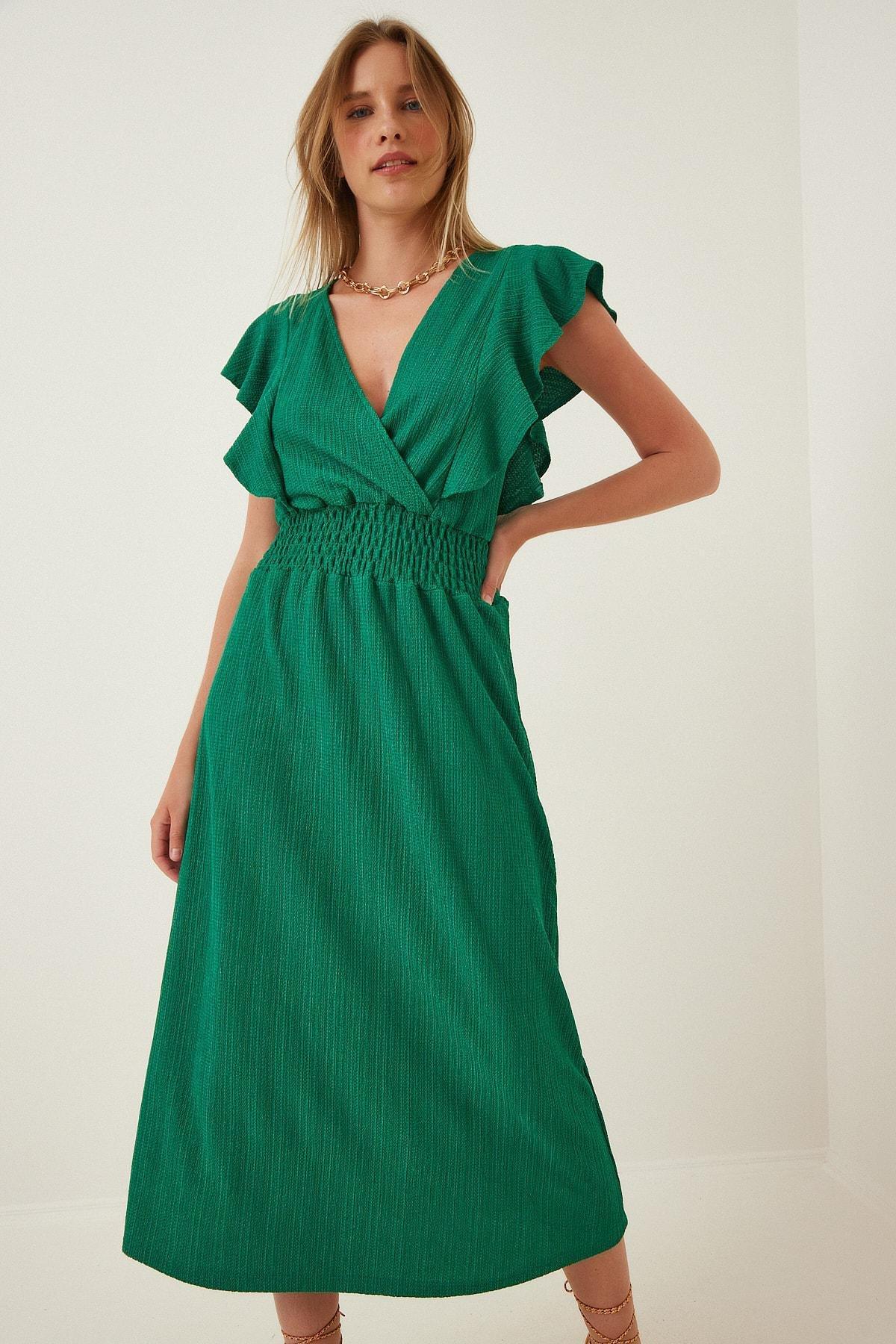 Green Cache-Coeur A-Line Dress, , large image number 1