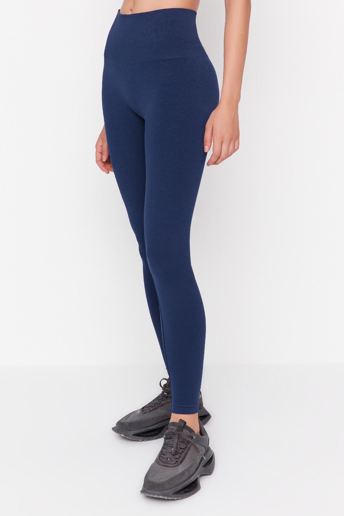 Navy High Waist Leggings, , large image number 3