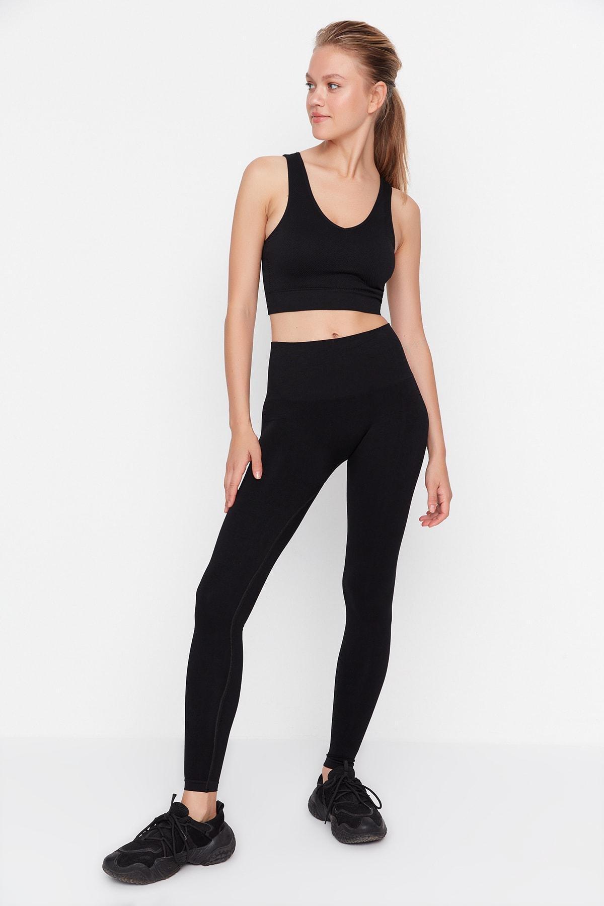 Black High Waist Leggings, , large image number 0
