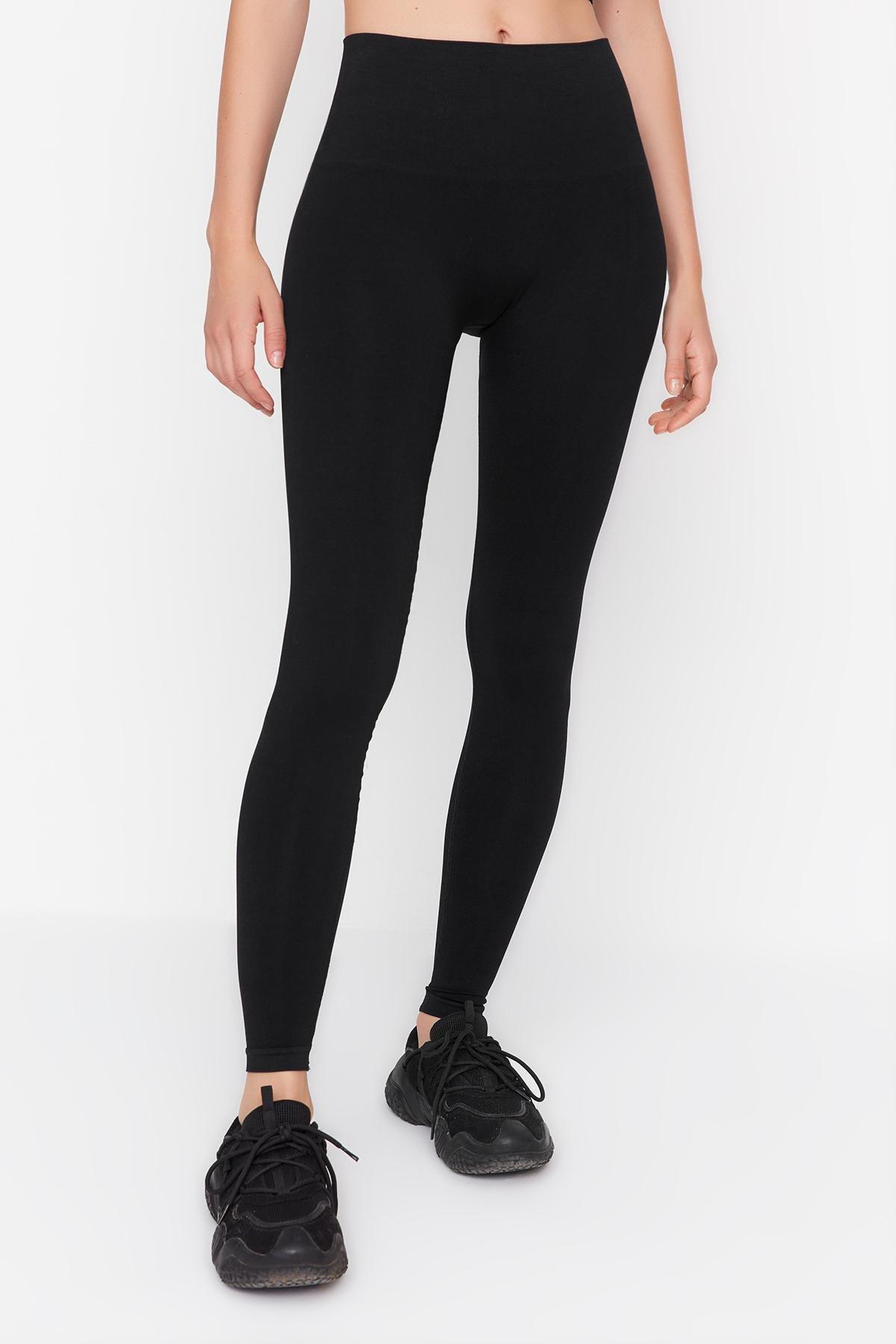 Black High Waist Leggings, , large image number 3