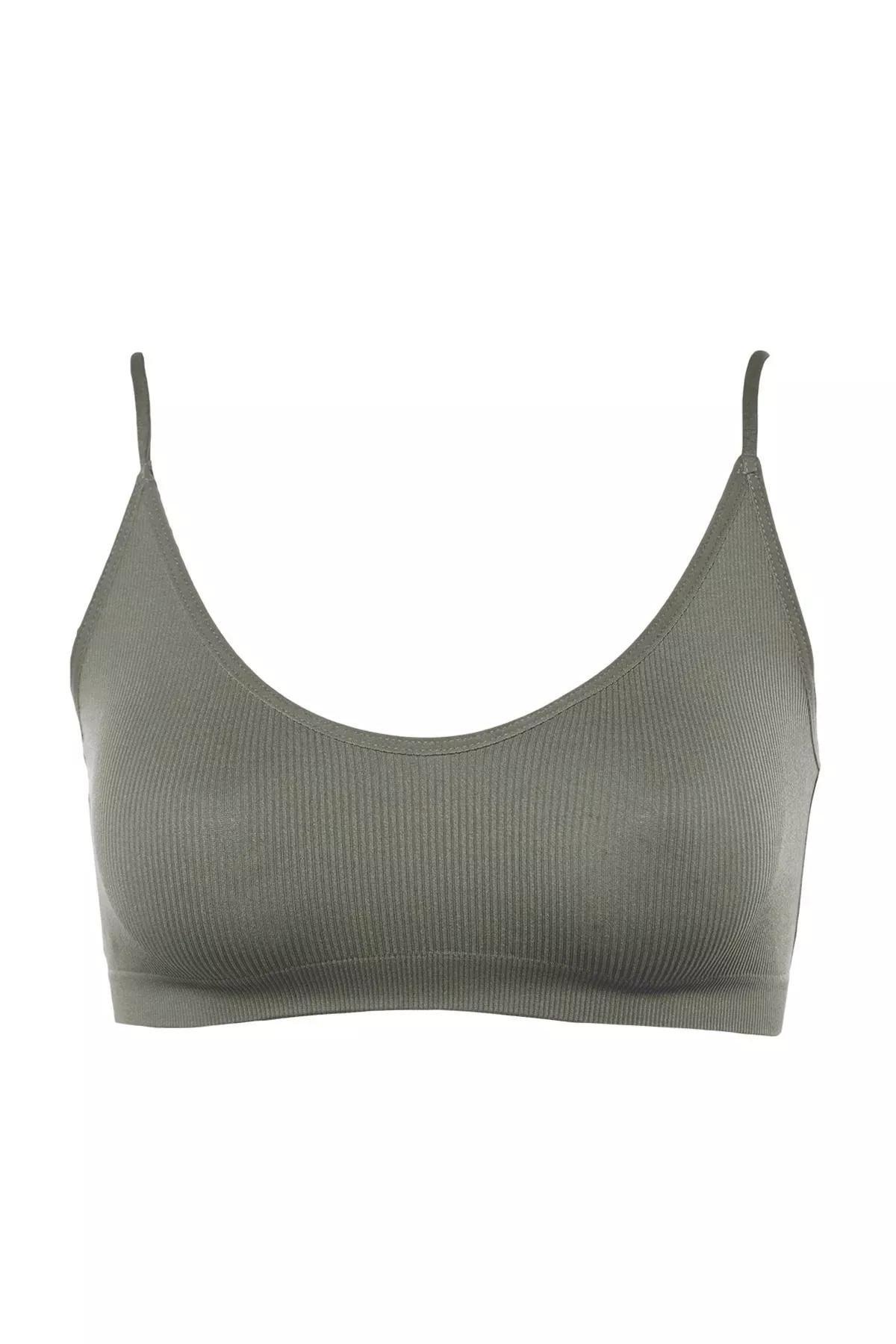Gray Plain Bralette, , large image number 5
