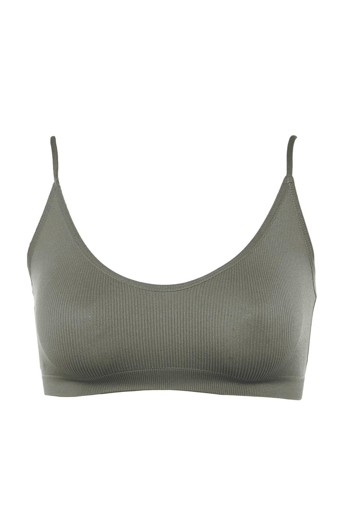 Gray Plain Bralette, , large image number 6