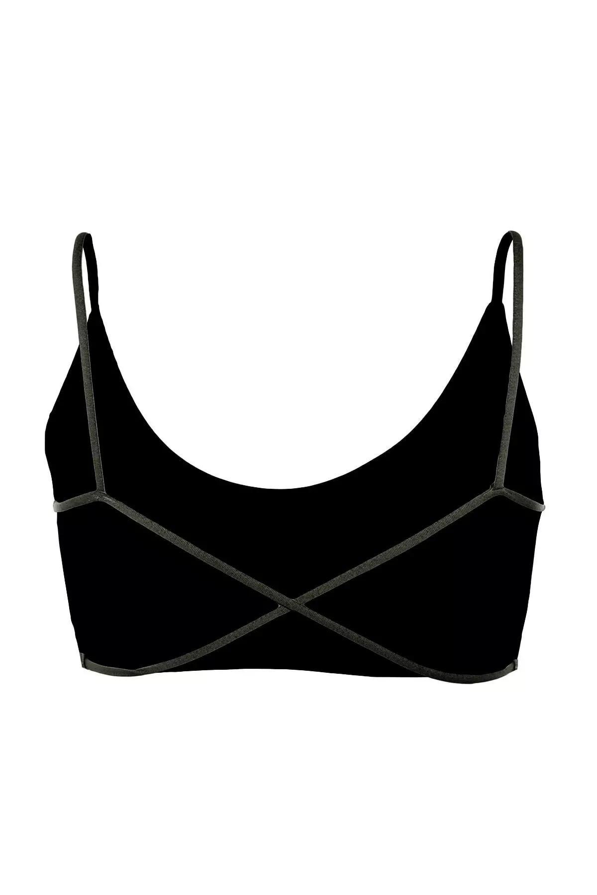 Gray Plain Bralette, , large image number 7